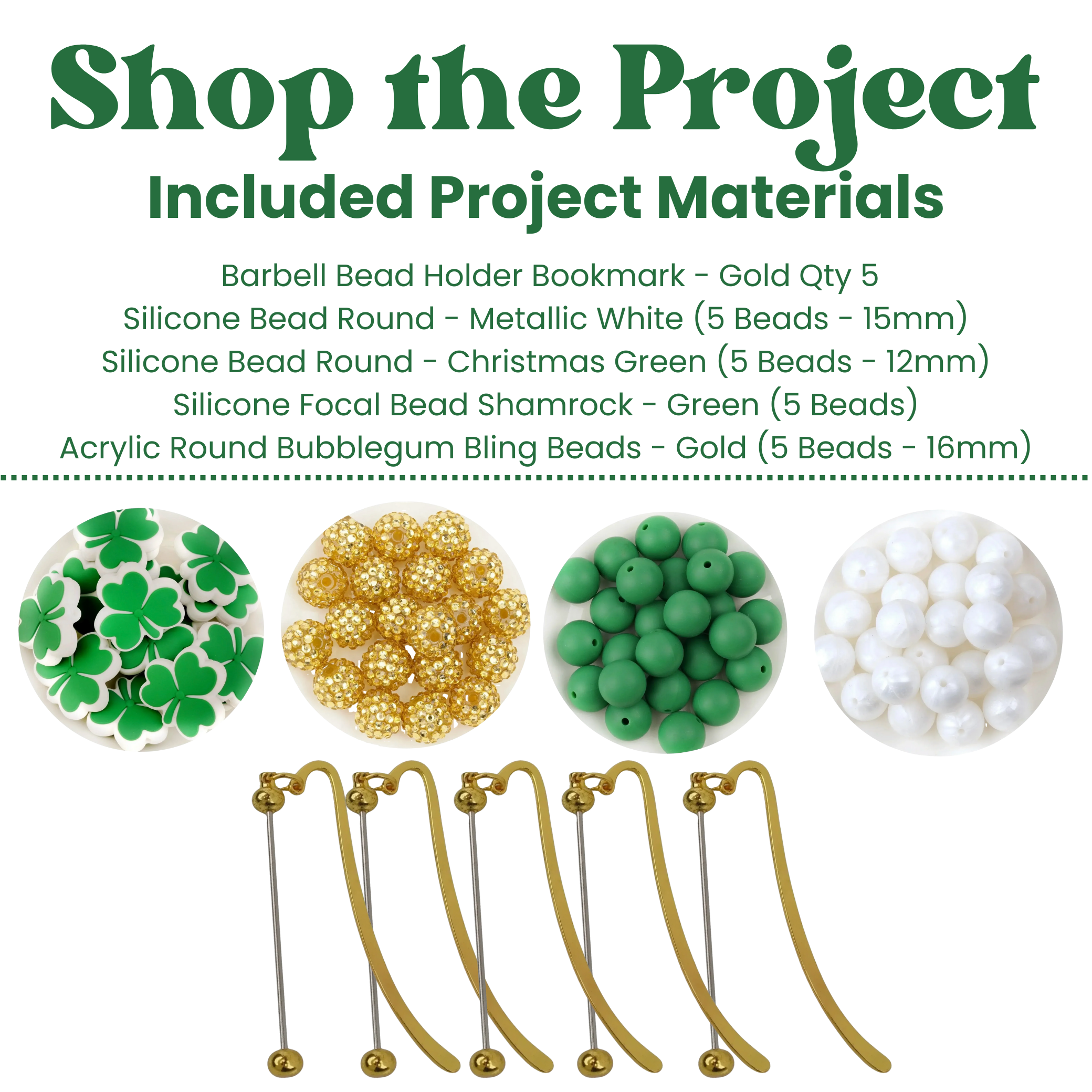 Golden Shamrock Bookmark Kit (Makes 5)