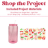 Image of Strawberry Picnic Glass Can Cup Kit (Makes 1) sold at Master Maker Crafts. Wholesale prices and fast shipping.