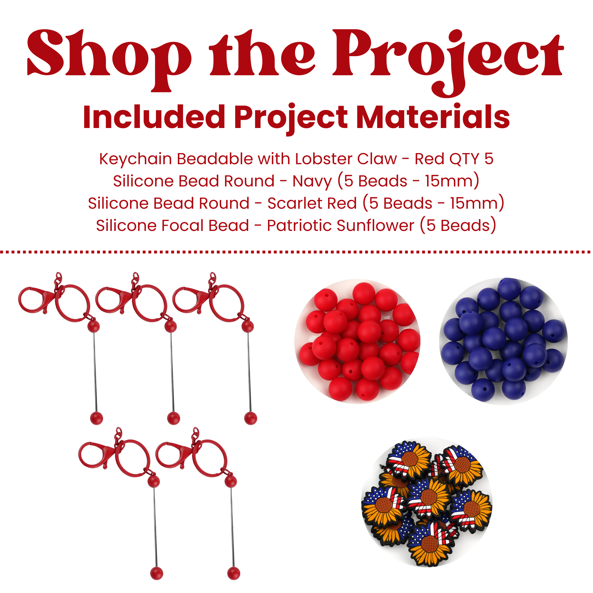 sunflower flag keychain project kit materials