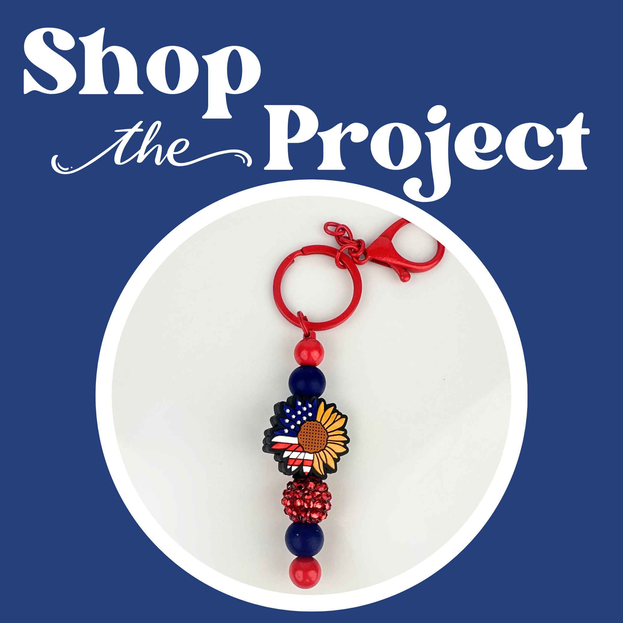 sunflower flag keychain project kit
