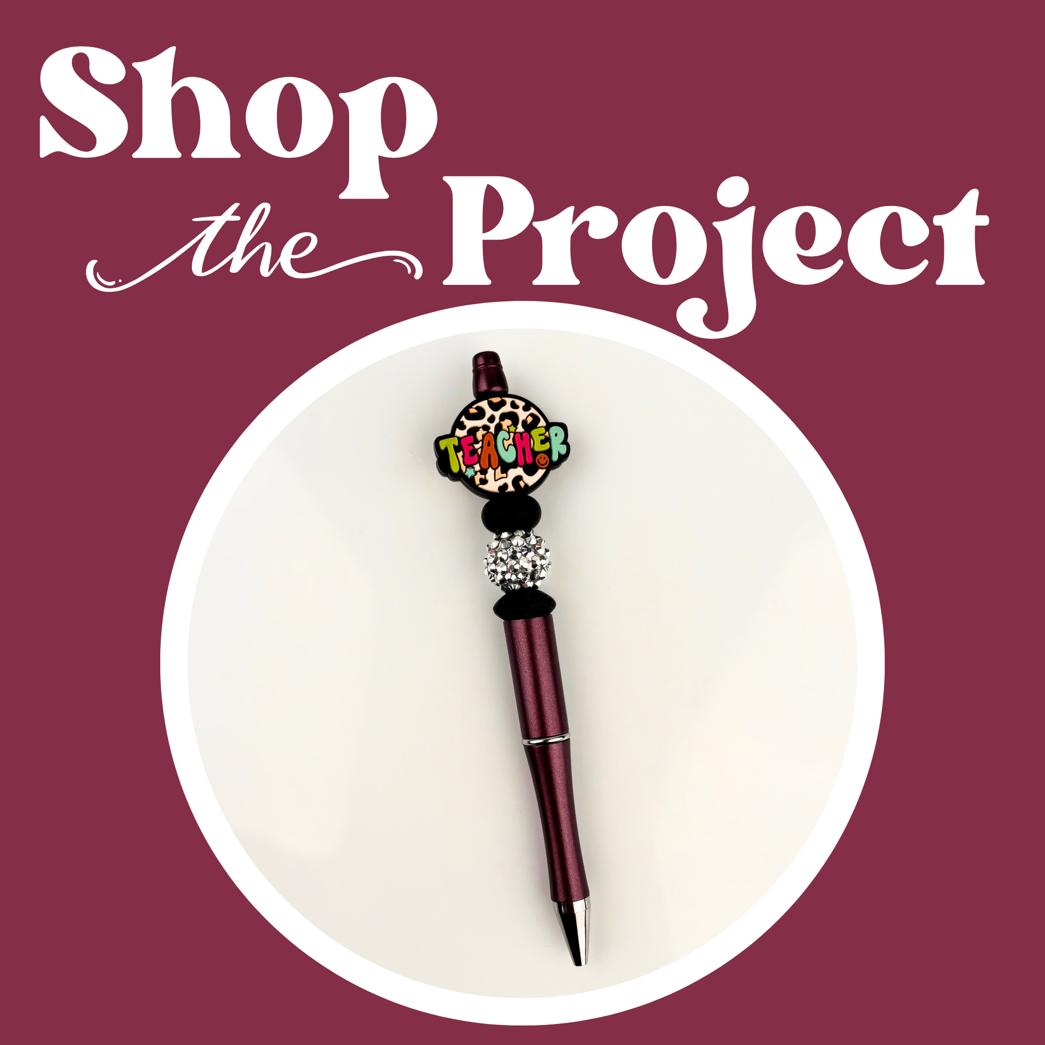 Image of Burgundy Teacher Beadable Pen Kit (Makes 5) sold at Master Maker Crafts. Wholesale prices and fast shipping.