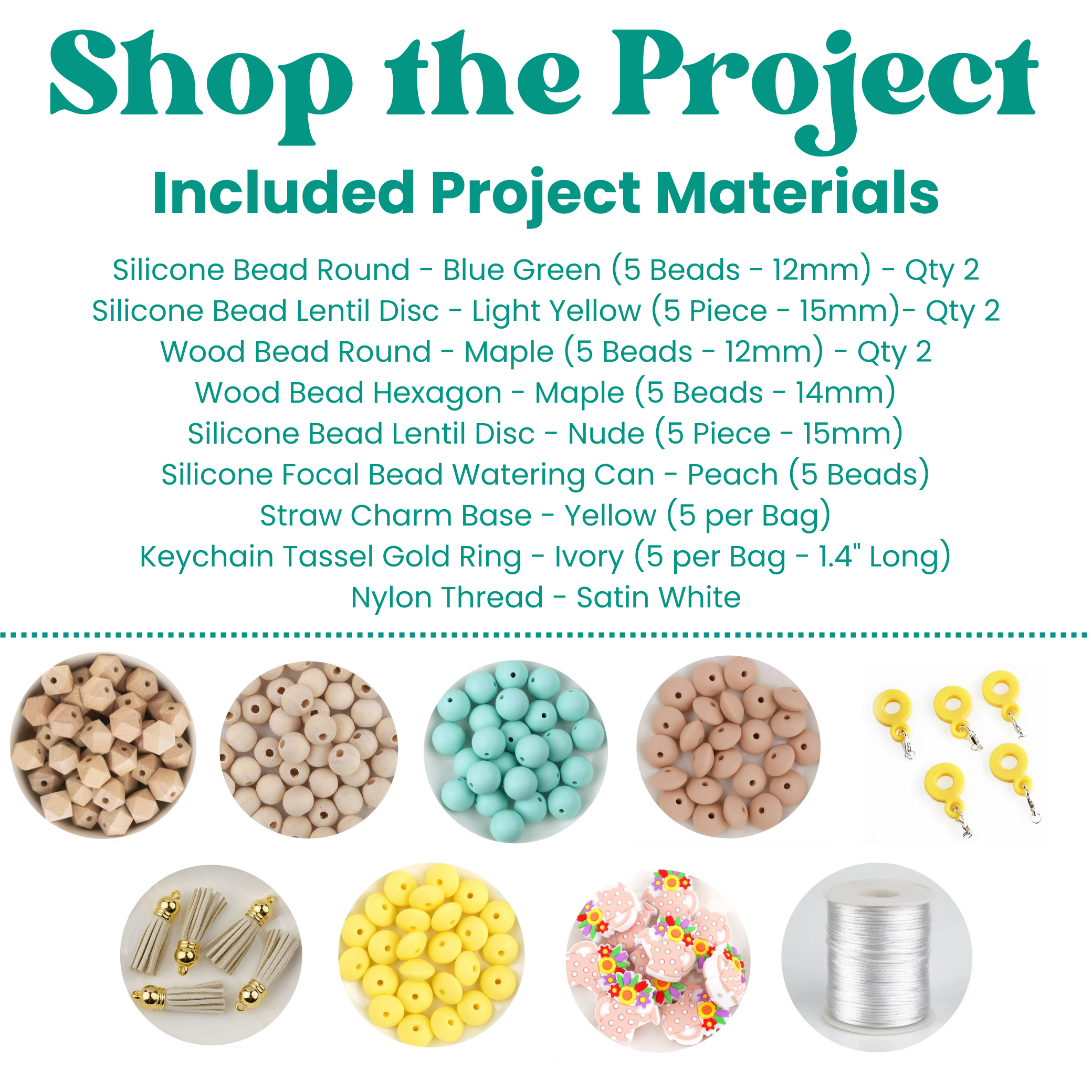 Image of Blooming Garden Straw Charm Kit (Makes 5) sold at Master Maker Crafts. Wholesale prices and fast shipping.