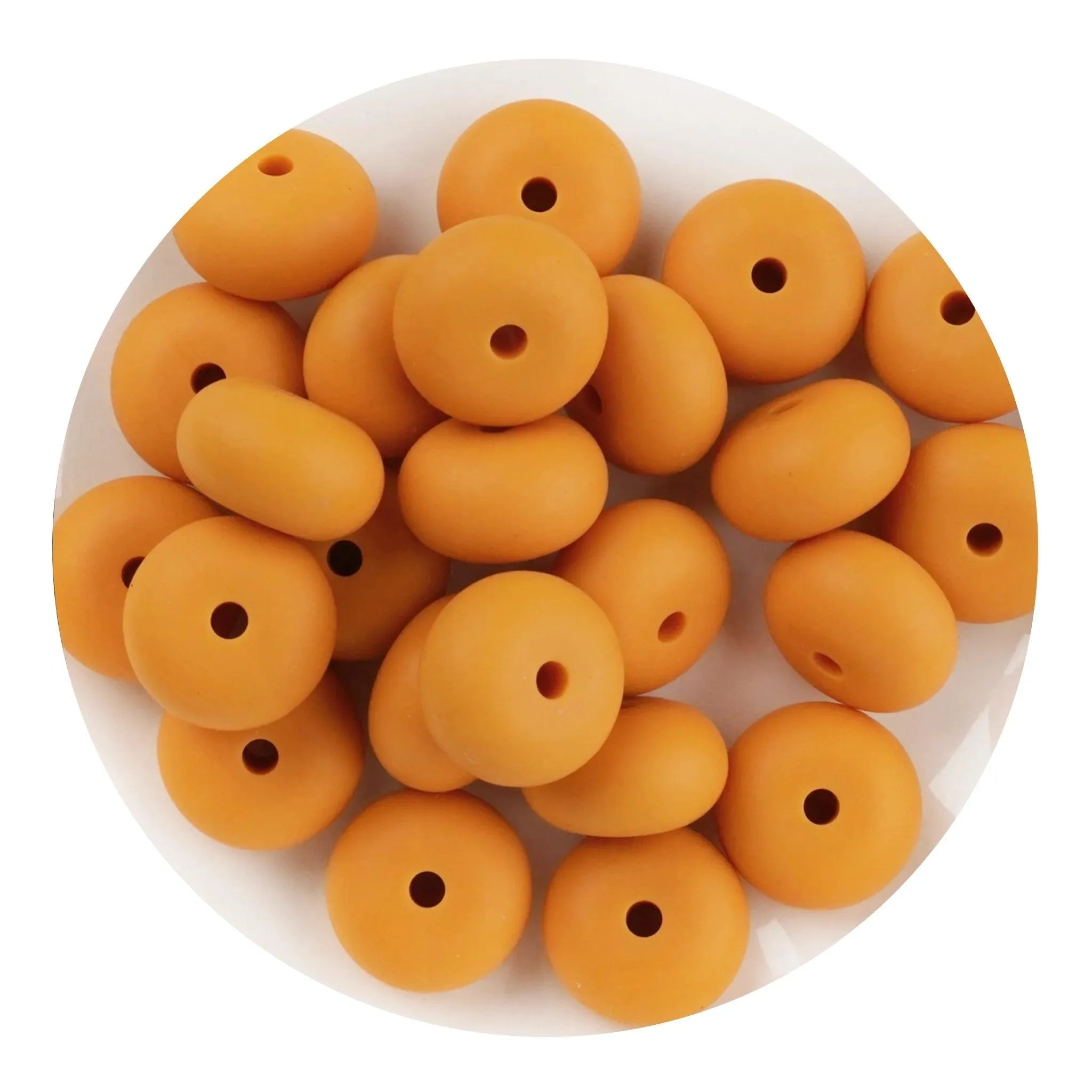 Silicone Bead Abacus Disc - Mango (5 Beads) - DIY Craft Warehouse DIY Craft Warehouse
