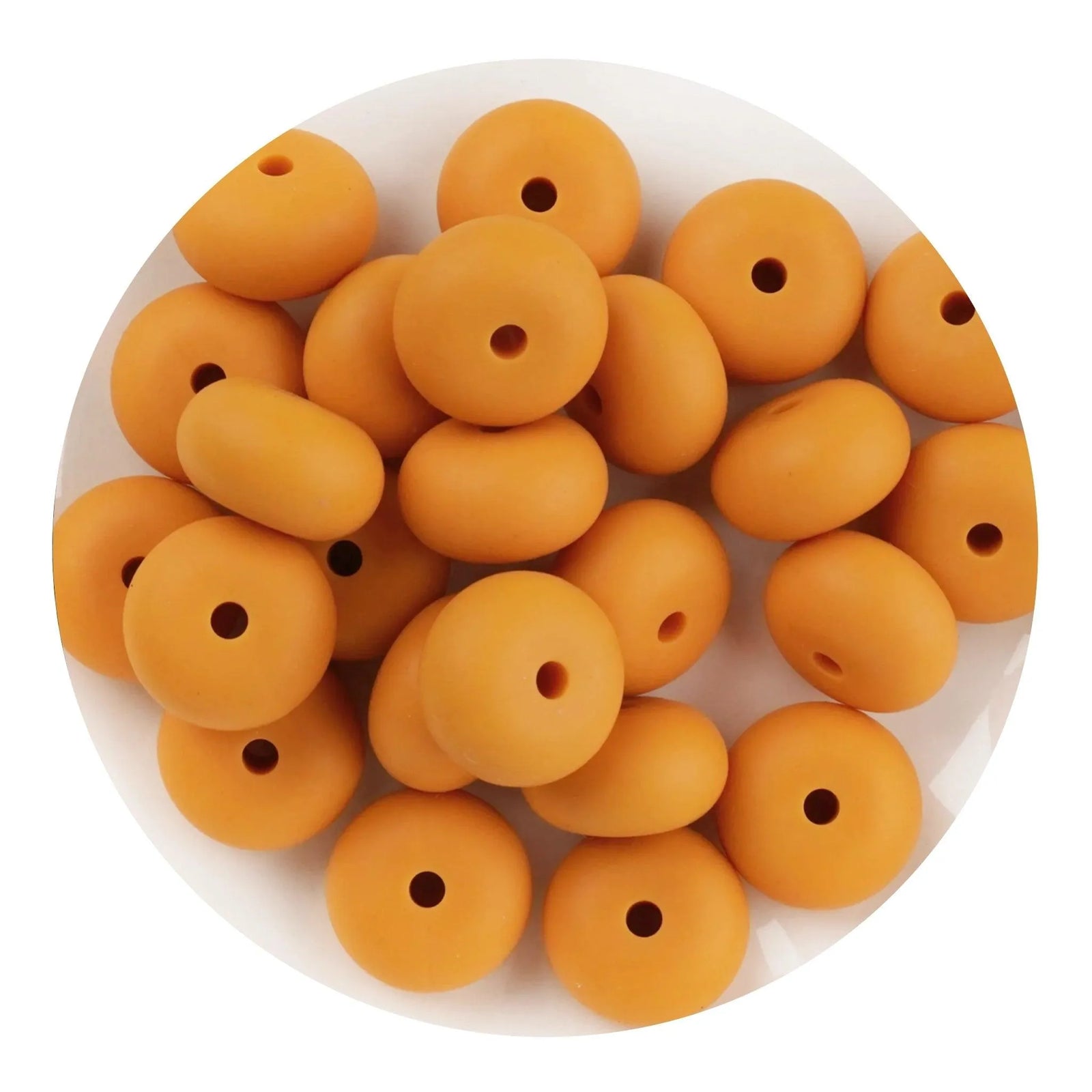 Silicone Bead Abacus Disc - Mango (5 Beads) - DIY Craft Warehouse