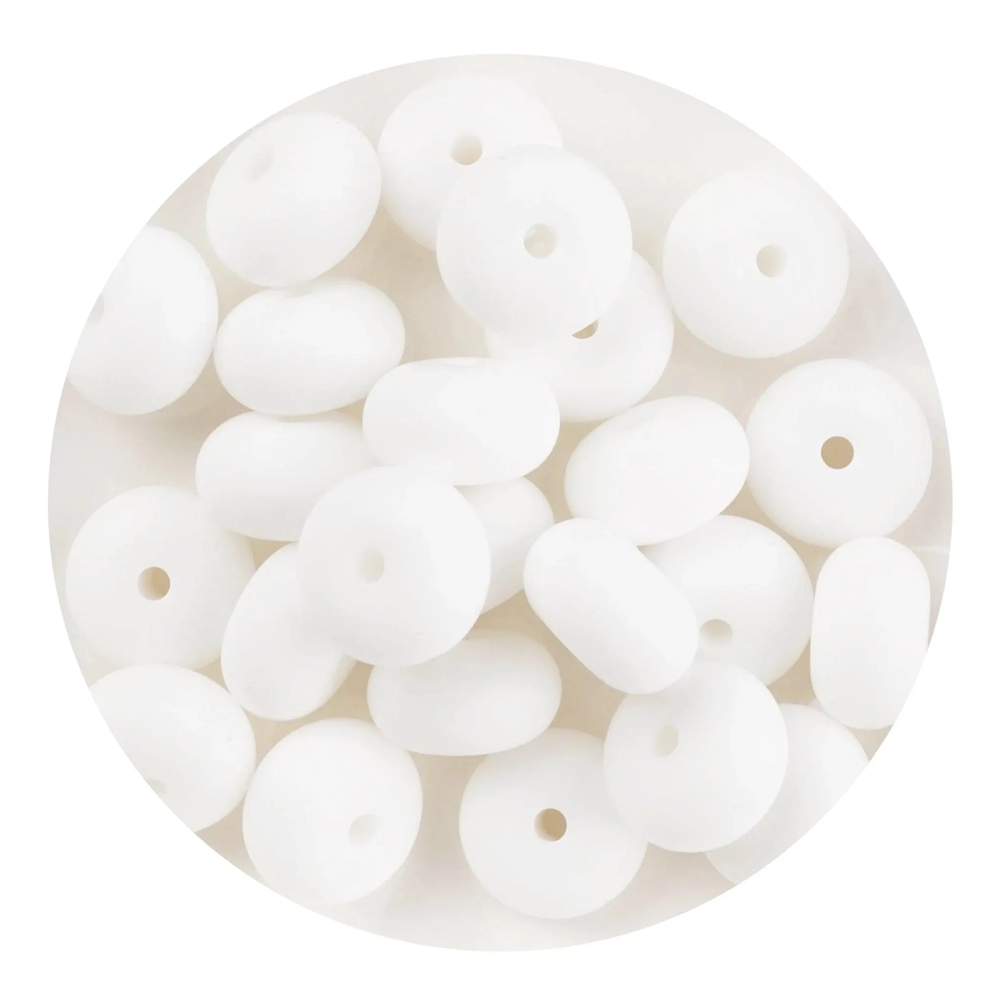Silicone Bead Abacus Disc - Snow (5 Beads) - DIY Craft Warehouse DIY Craft Warehouse