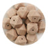 Silicone Bead Hexagon - Oatmeal (5 Beads) - DIY Craft Warehouse DIY Craft Warehouse
