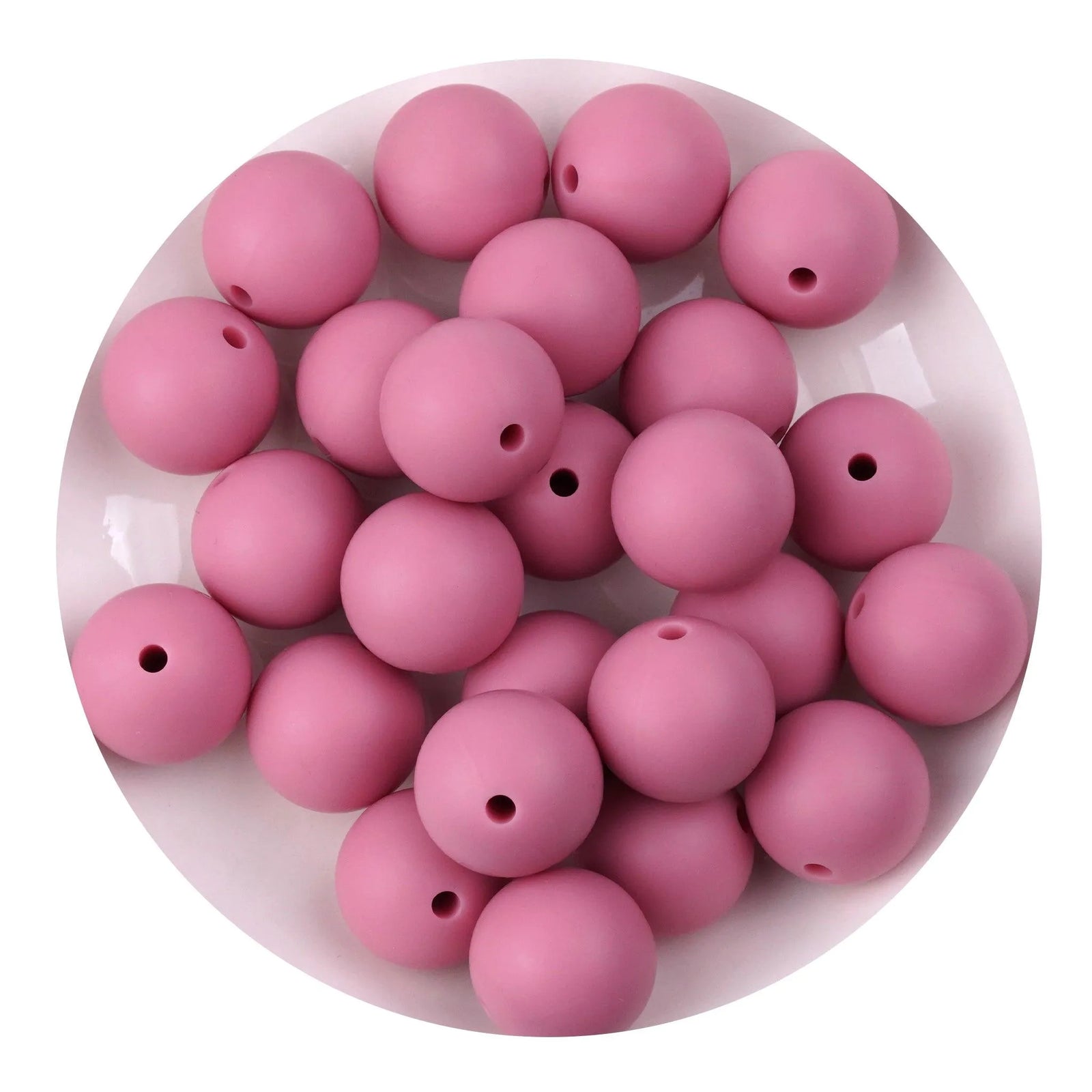 Silicone Bead Round - Blush (5 Beads) - DIY Craft Warehouse
