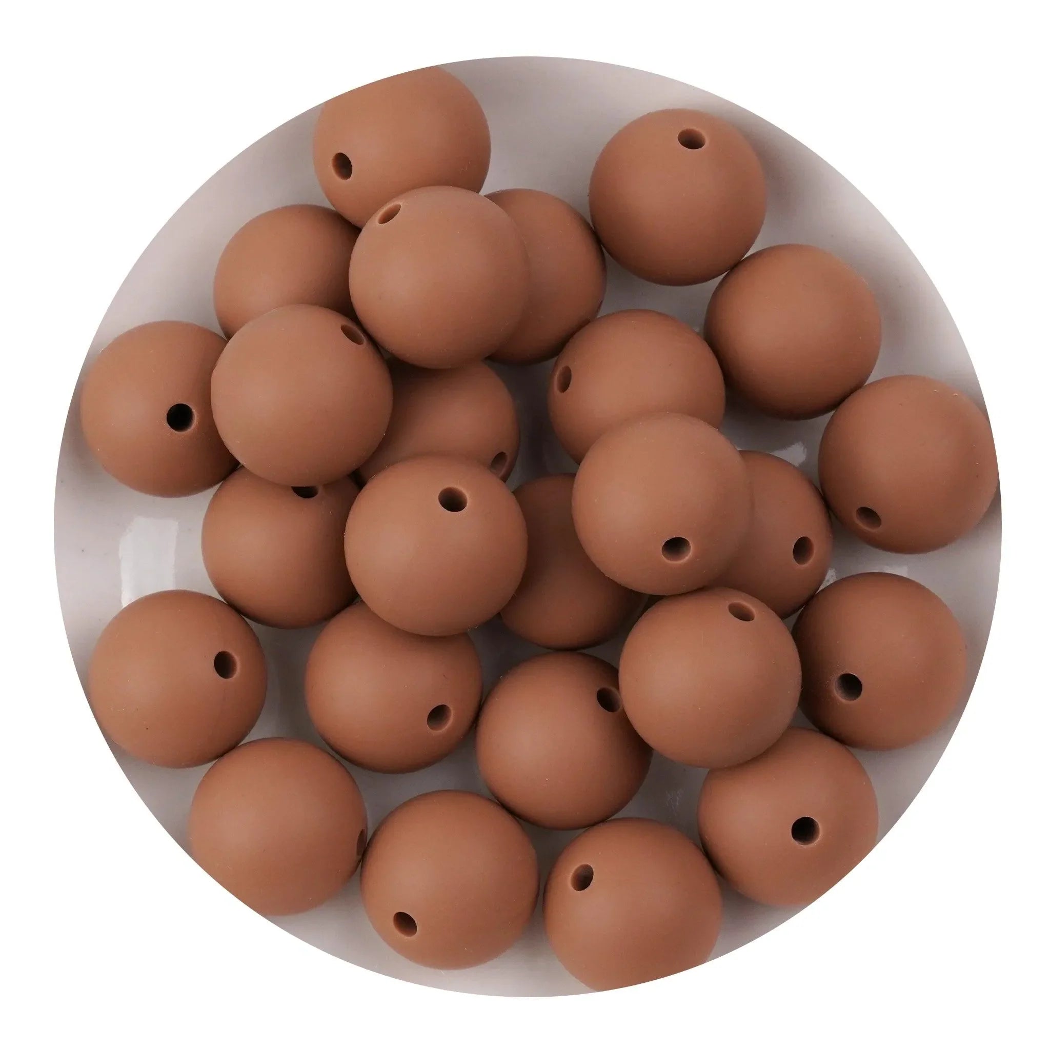 Silicone Bead Round - Camel (5 Beads) - DIY Craft Warehouse DIY Craft Warehouse