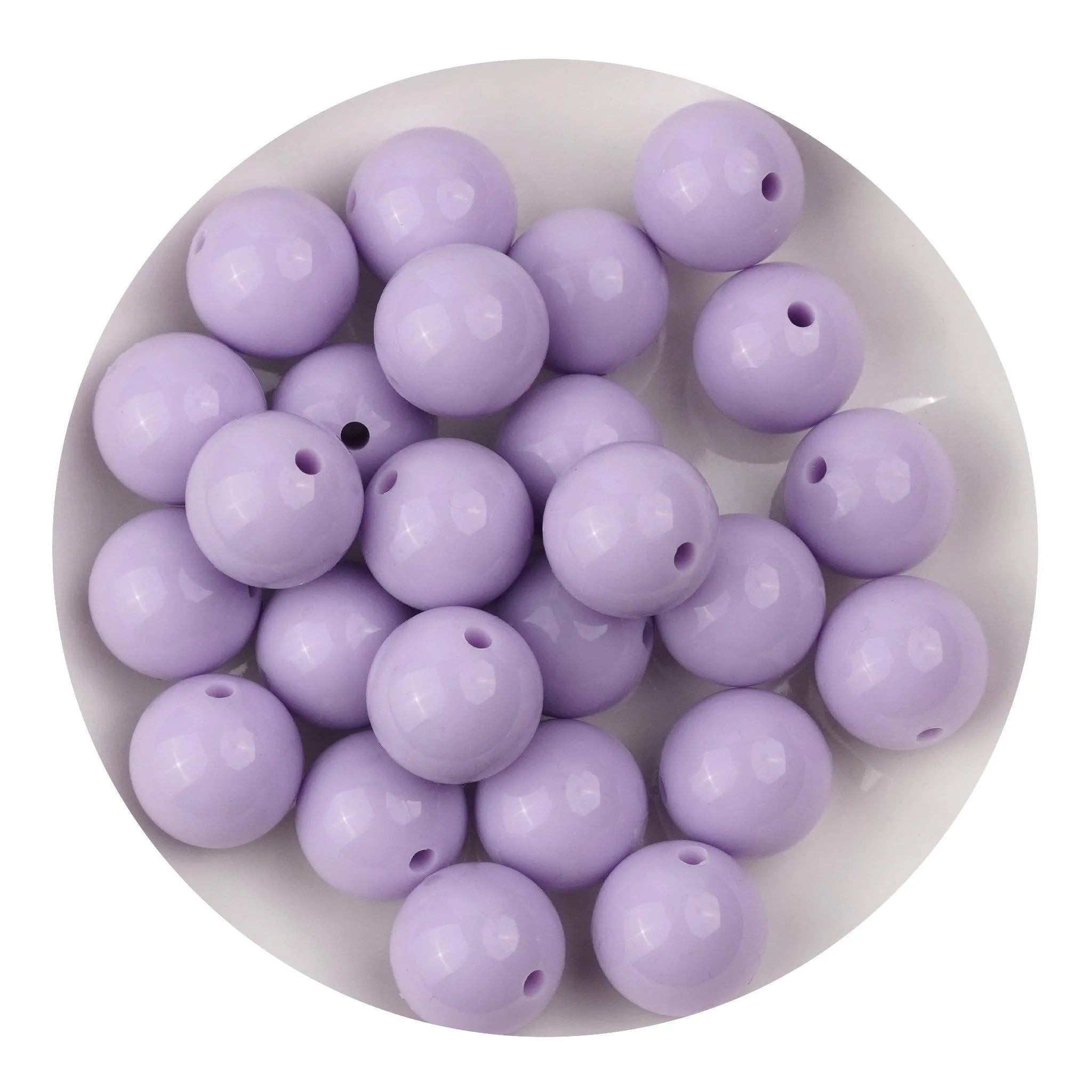 Silicone Bead Round - Liquid Lavender Fog (5 Beads) - DIY Craft Warehouse DIY Craft Warehouse