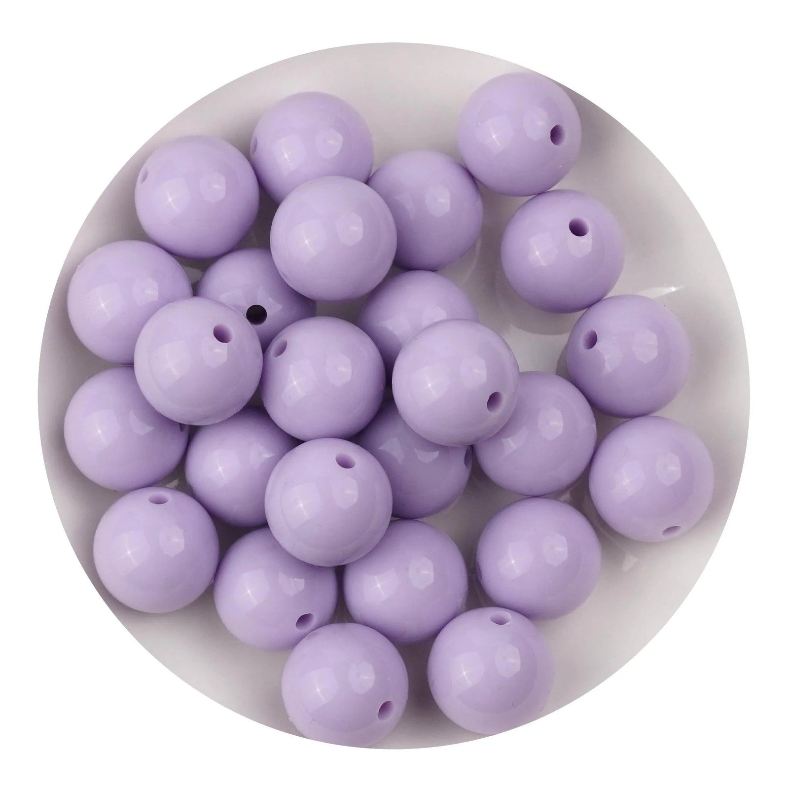 Silicone Bead Round - Liquid Lavender Fog (5 Beads) - DIY Craft Warehouse
