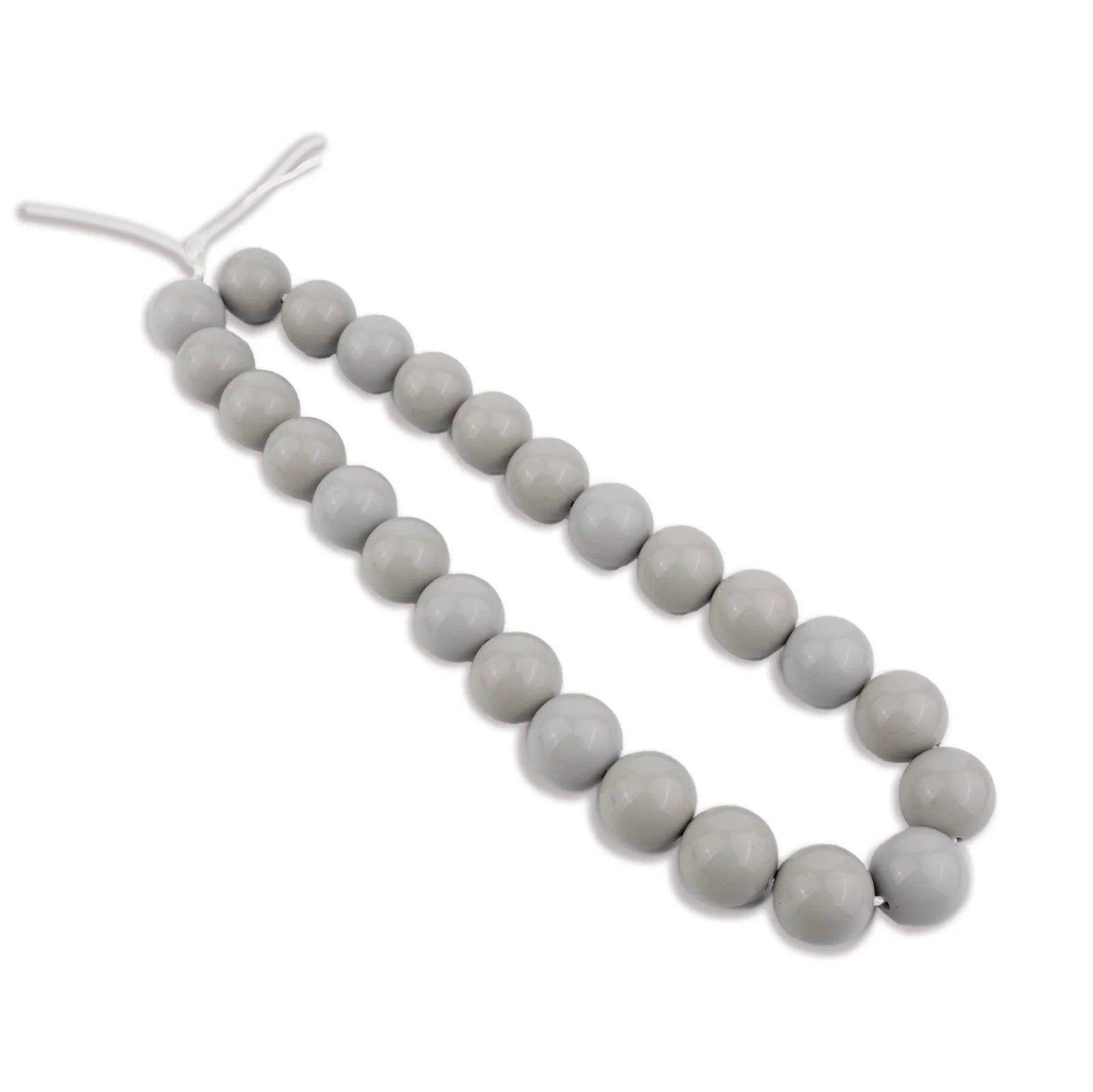 Silicone Bead Round - Liquid Light Gray (5 Beads) - DIY Craft Warehouse