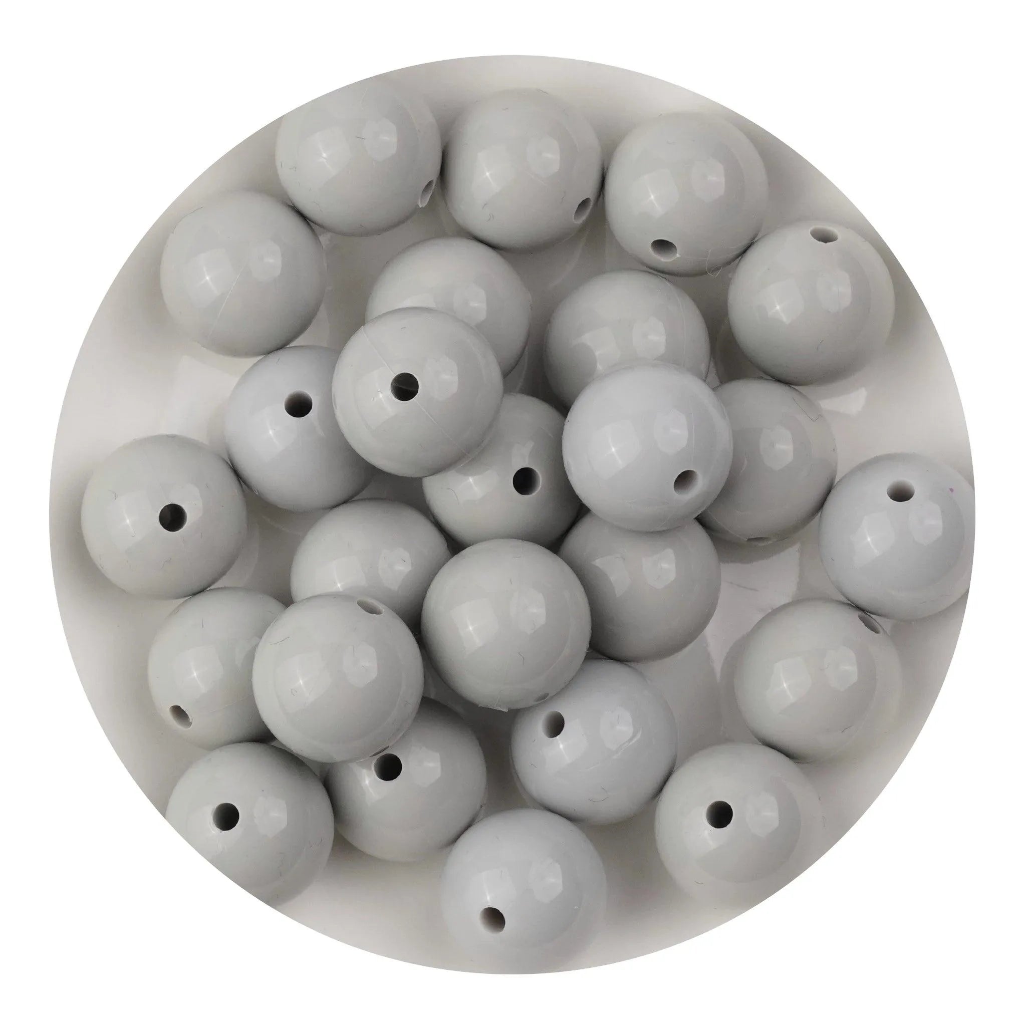 Silicone Bead Round - Liquid Light Gray (5 Beads) - DIY Craft Warehouse DIY Craft Warehouse