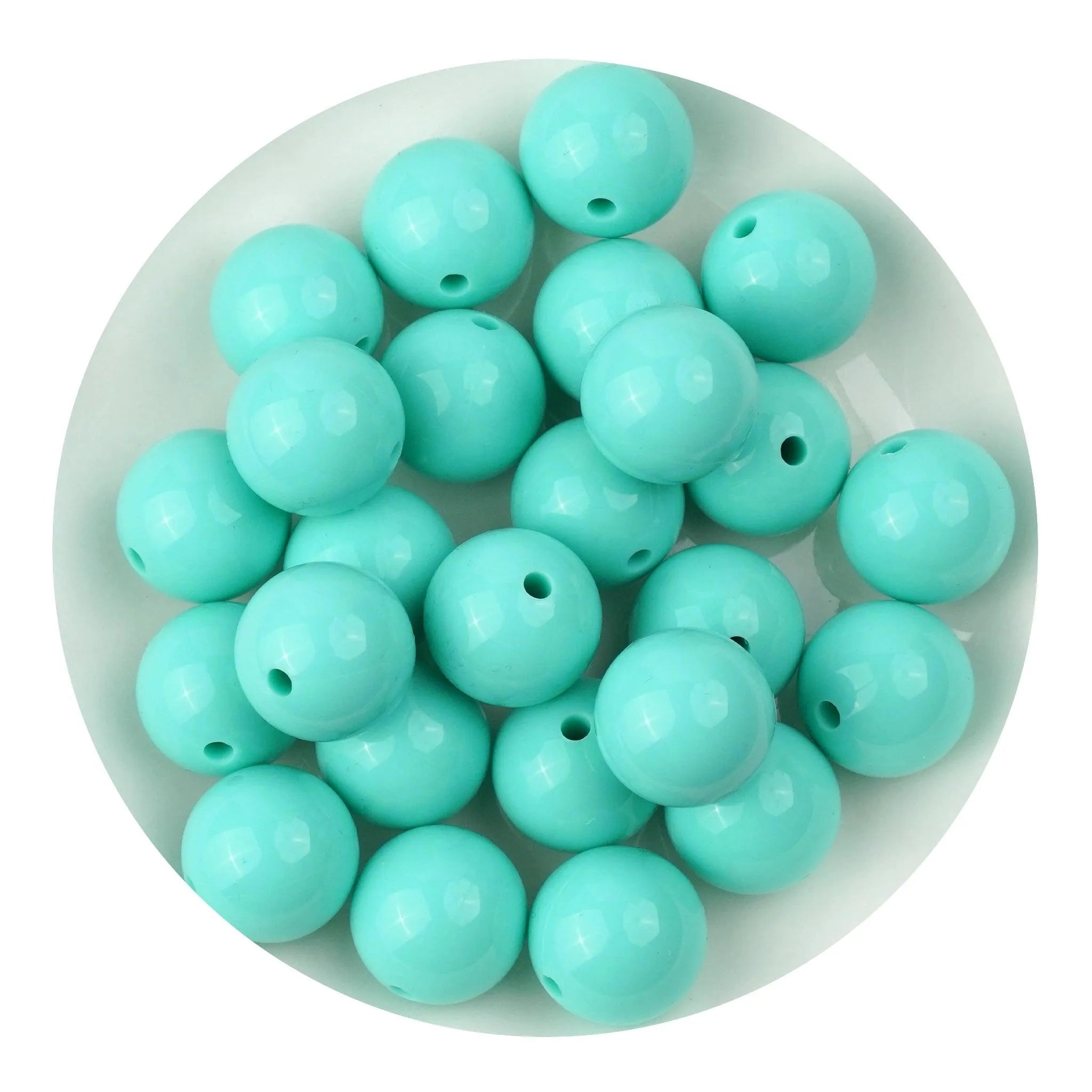 Silicone Bead Round - Liquid Mint (5 Beads) - DIY Craft Warehouse DIY Craft Warehouse