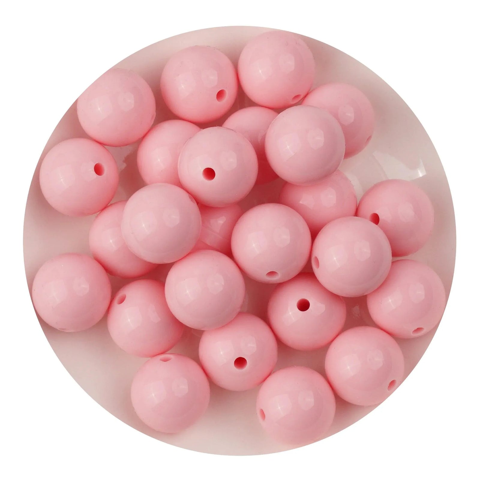 Silicone Bead Round - Liquid Rose Quartz (5 Beads) - DIY Craft Warehouse