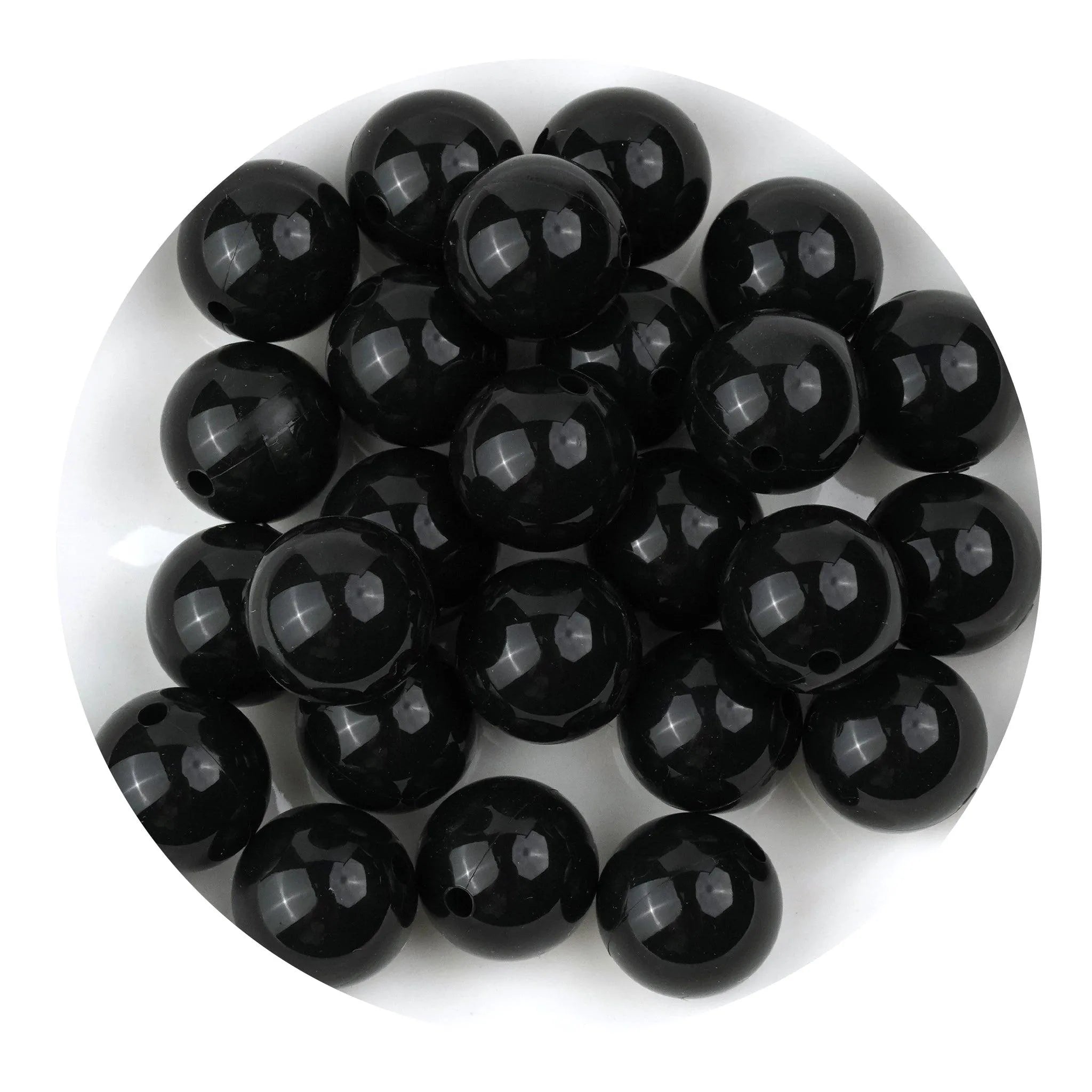 Silicone Bead Round - Liquid Smokey Black (5 Beads) - DIY Craft Warehouse DIY Craft Warehouse