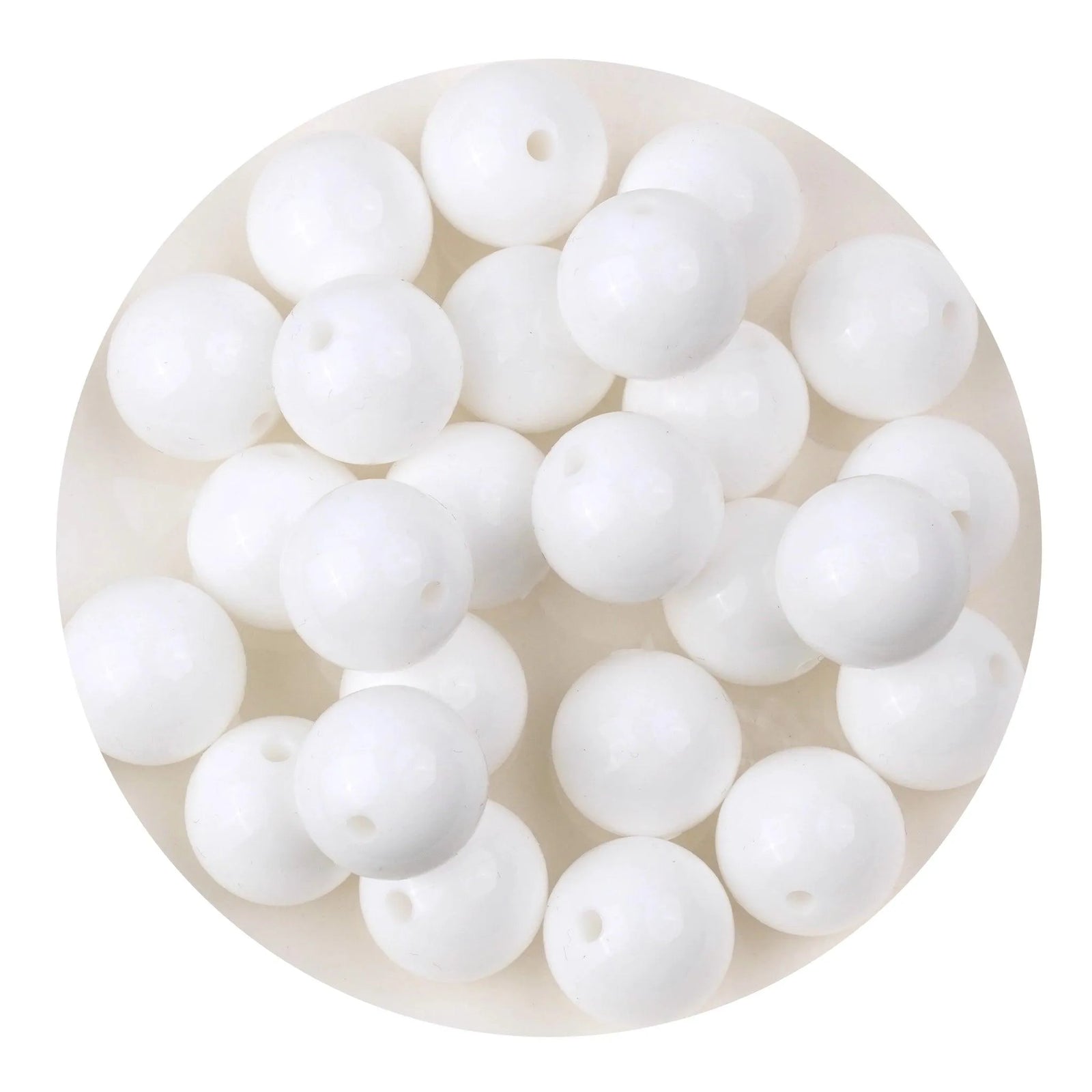 Silicone Bead Round - Liquid Snow (5 Beads) - DIY Craft Warehouse