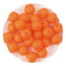 Round orange silicone beads on white plate, Master Maker Crafts wholesale craft supplies Ohio DIY Craft Warehouse