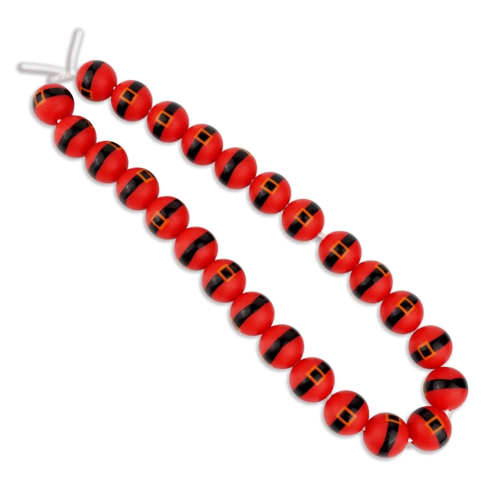 Silicone Bead Round - Santa Belt (5 Beads) - DIY Craft Warehouse