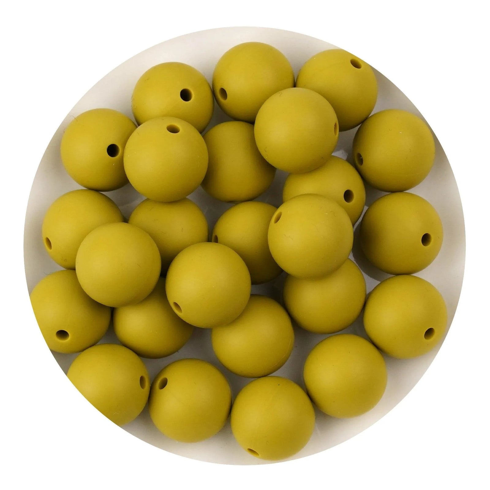 Silicone Bead Round - Yellowish Green (5 Beads) - DIY Craft Warehouse