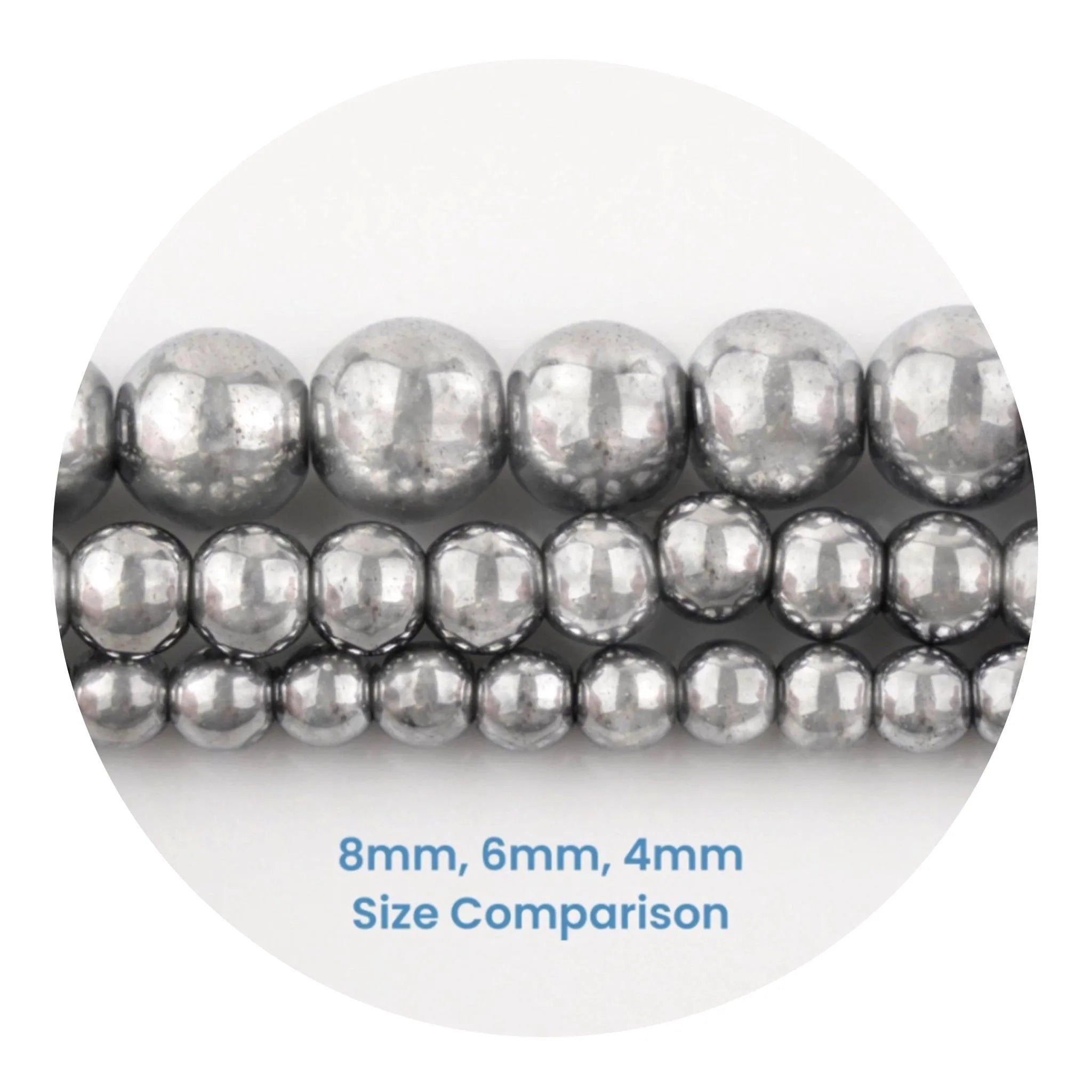 Stone String Beads - Silver (93 Beads - 4mm) DIY Craft Warehouse