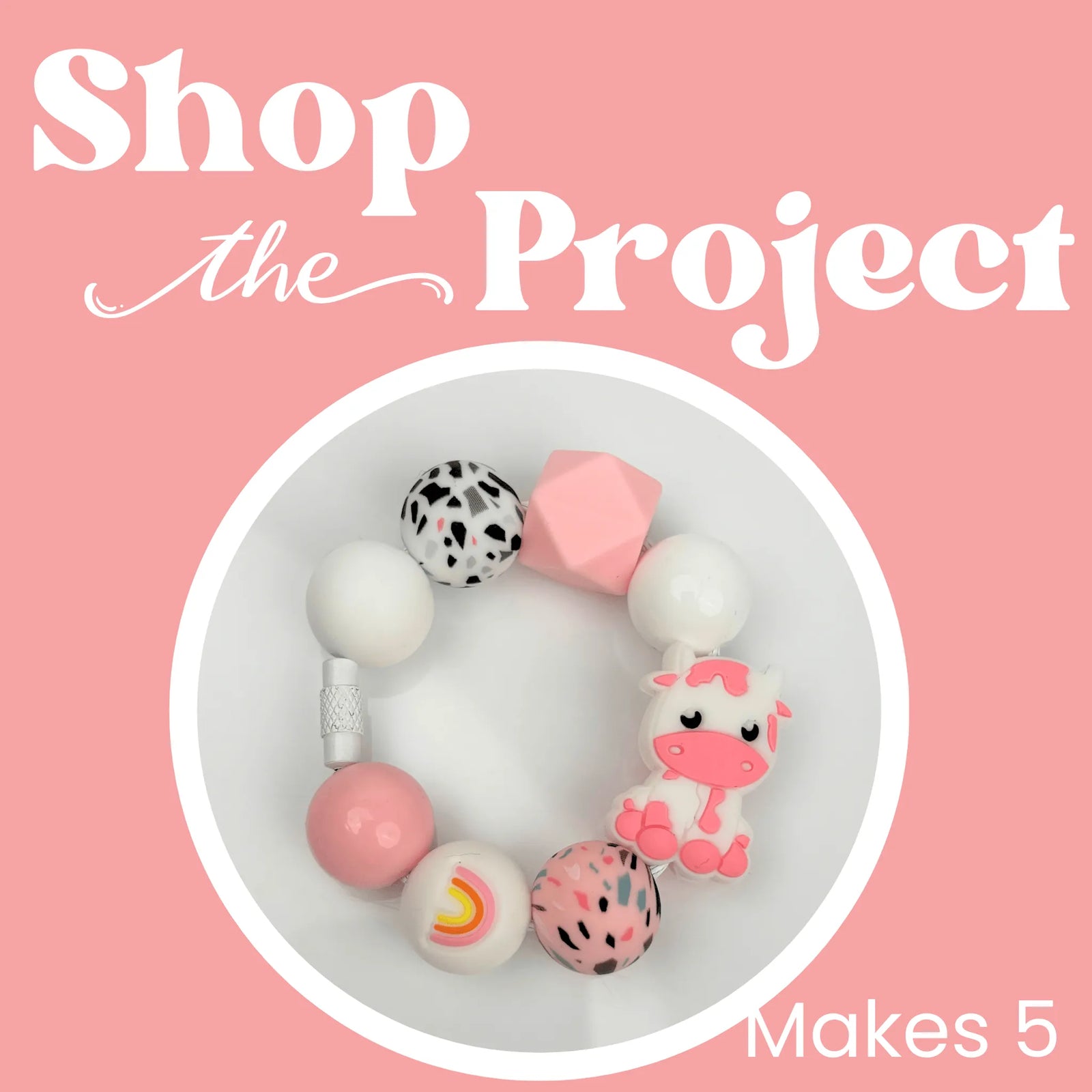 Project - Pink Cow Cup Charm - DIY Craft Warehouse