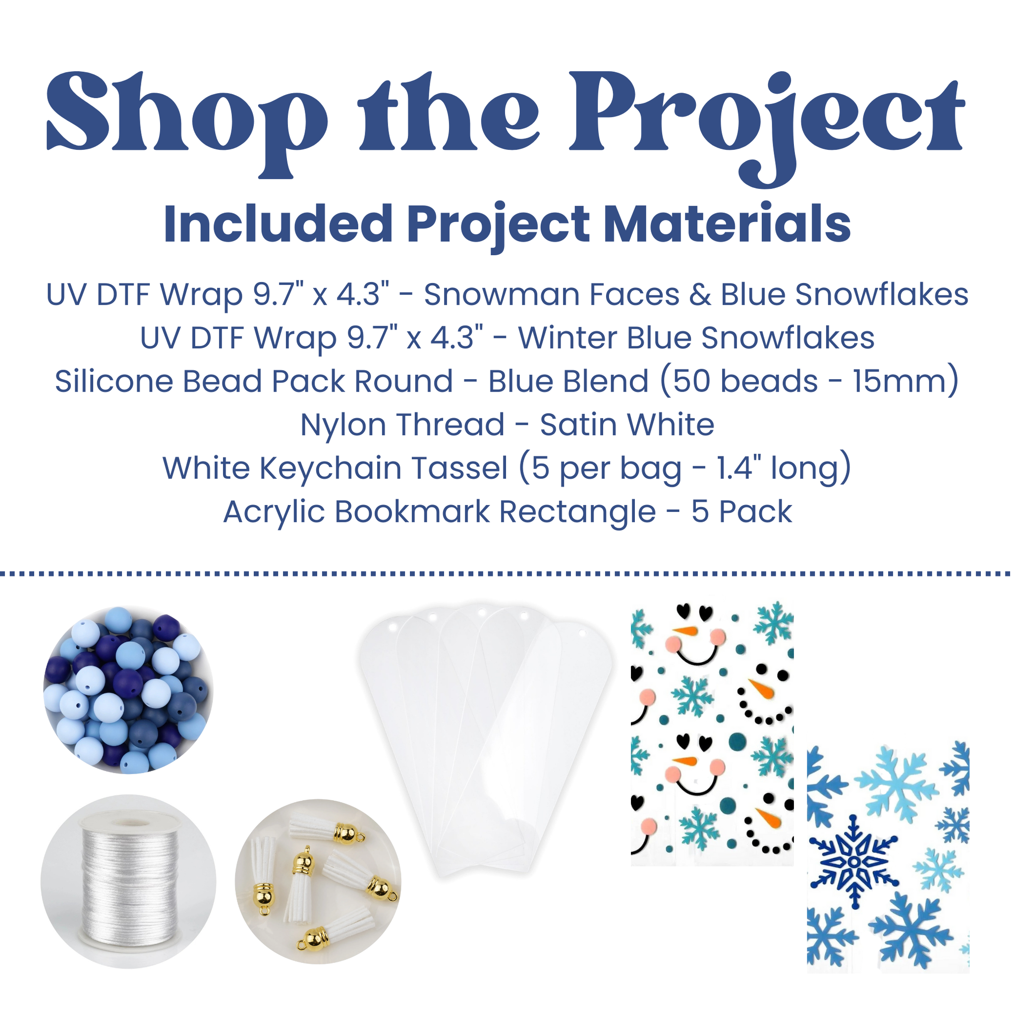 Project - Winter UV DTF Bookmarks (Makes 5) DIY Craft Warehouse