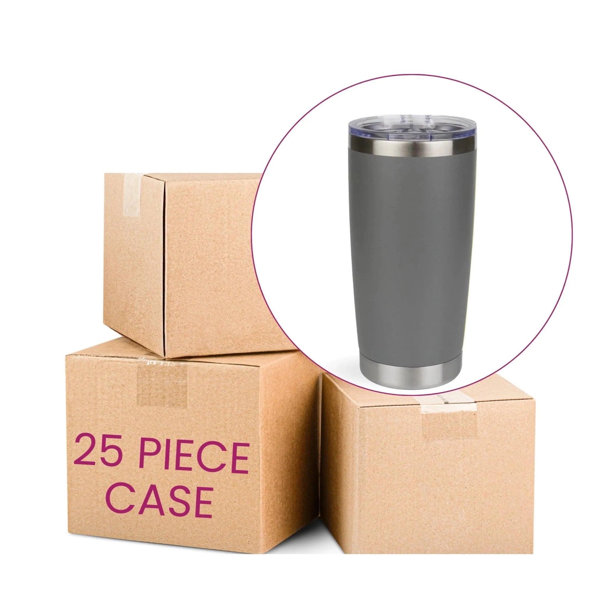 Master Maker Crafts -  20 oz Travel Tumbler - Gray (25 Piece CASE) | Master Maker Crafts - Wholesale Craft Supplies - Fast Shipping from Ohio DIY Craft Warehouse