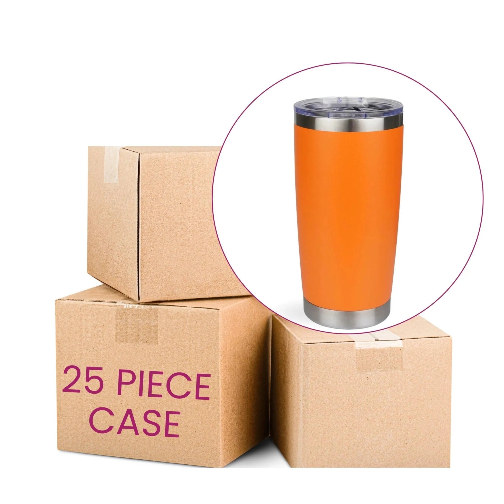Master Maker Crafts -  20 oz Travel Tumbler - Orange (25 Piece CASE) | Master Maker Crafts - Wholesale Craft Supplies - Fast Shipping from Ohio DIY Craft Warehouse