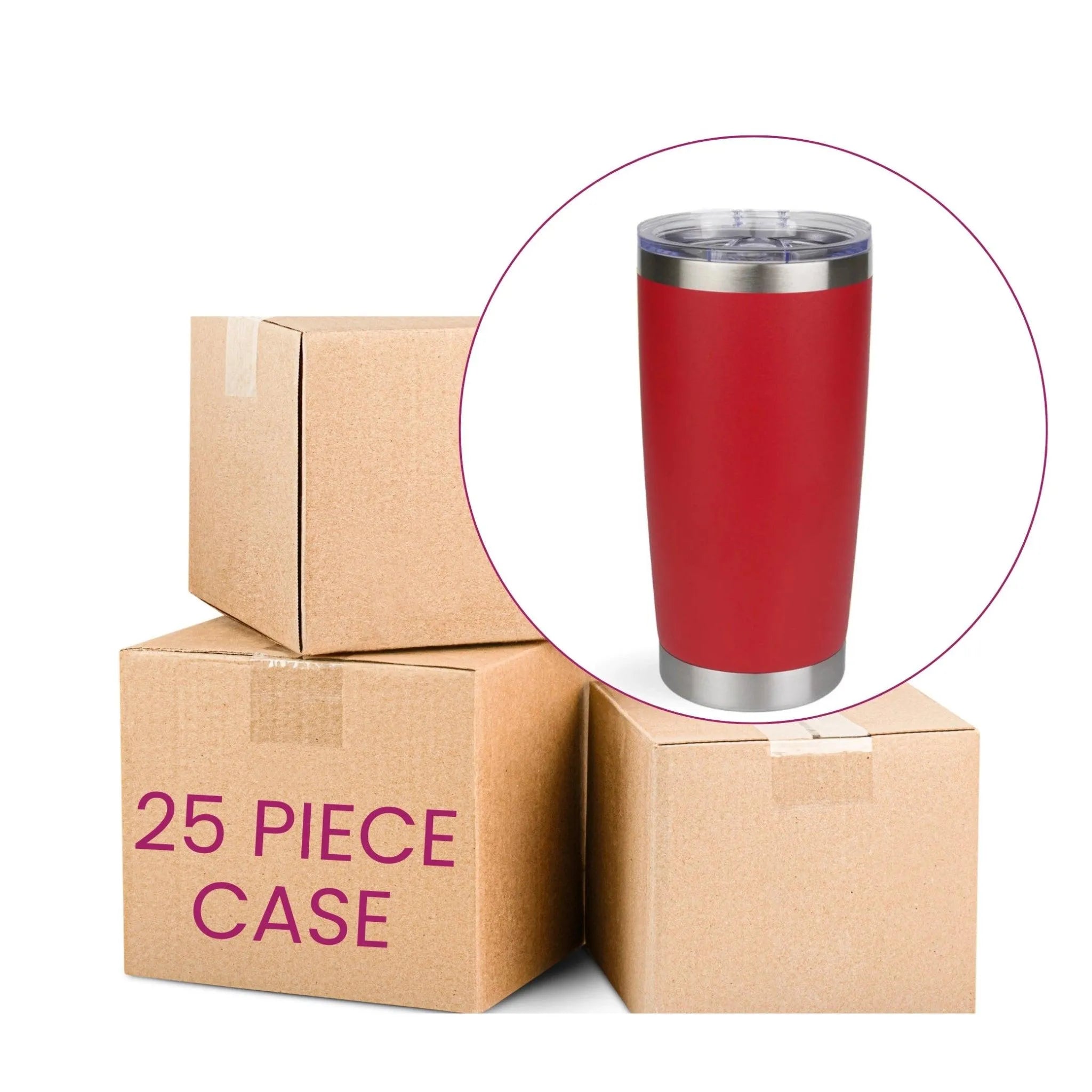 Master Maker Crafts -  20 oz Travel Tumbler - Red (25 Piece CASE) | Master Maker Crafts - Wholesale Craft Supplies - Fast Shipping from Ohio DIY Craft Warehouse