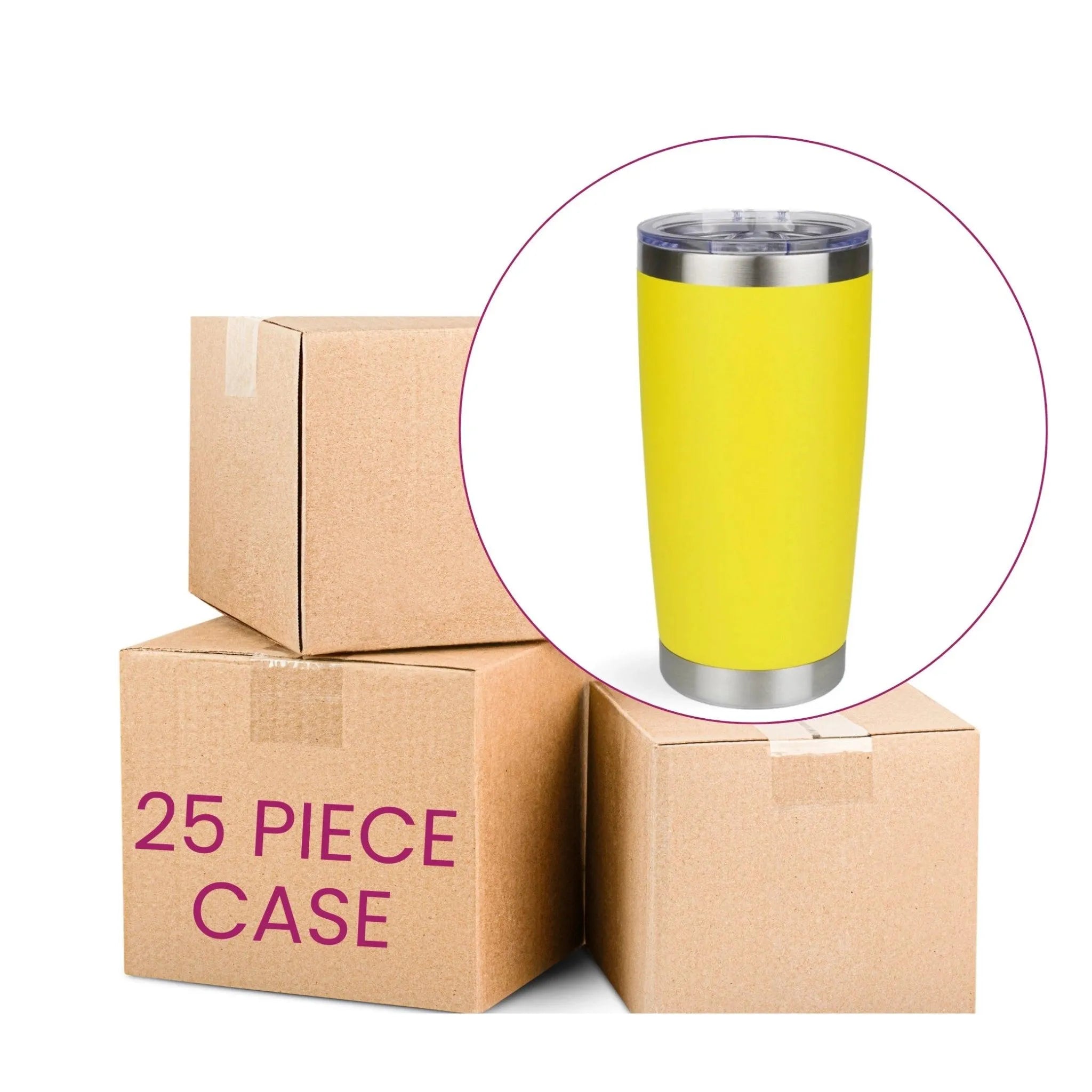 Master Maker Crafts -  20 oz Travel Tumbler - Yellow (25 Piece CASE) | Master Maker Crafts - Wholesale Craft Supplies - Fast Shipping from Ohio DIY Craft Warehouse