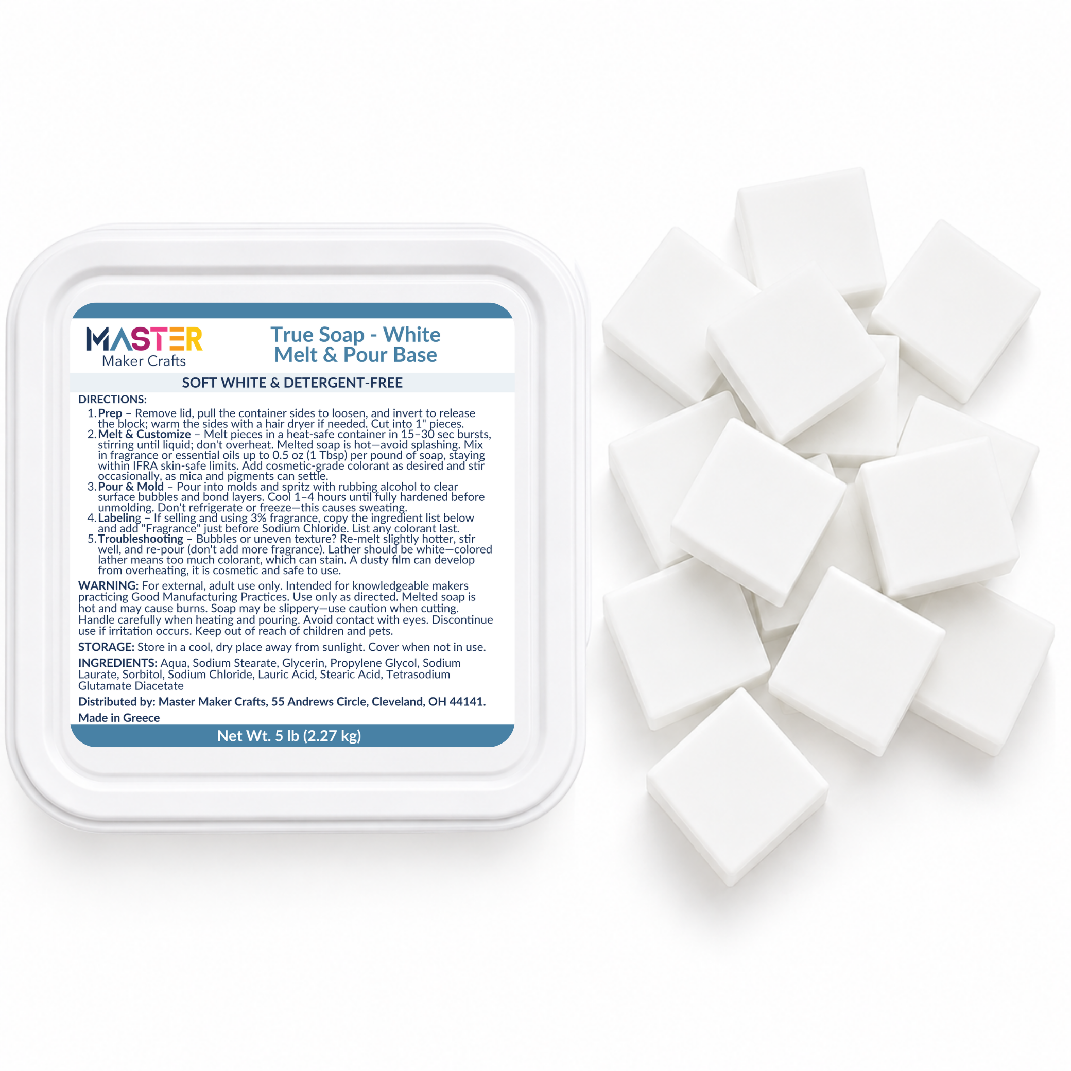 True Soap Melt & Pour Soap Base - White (5 lb Tub)