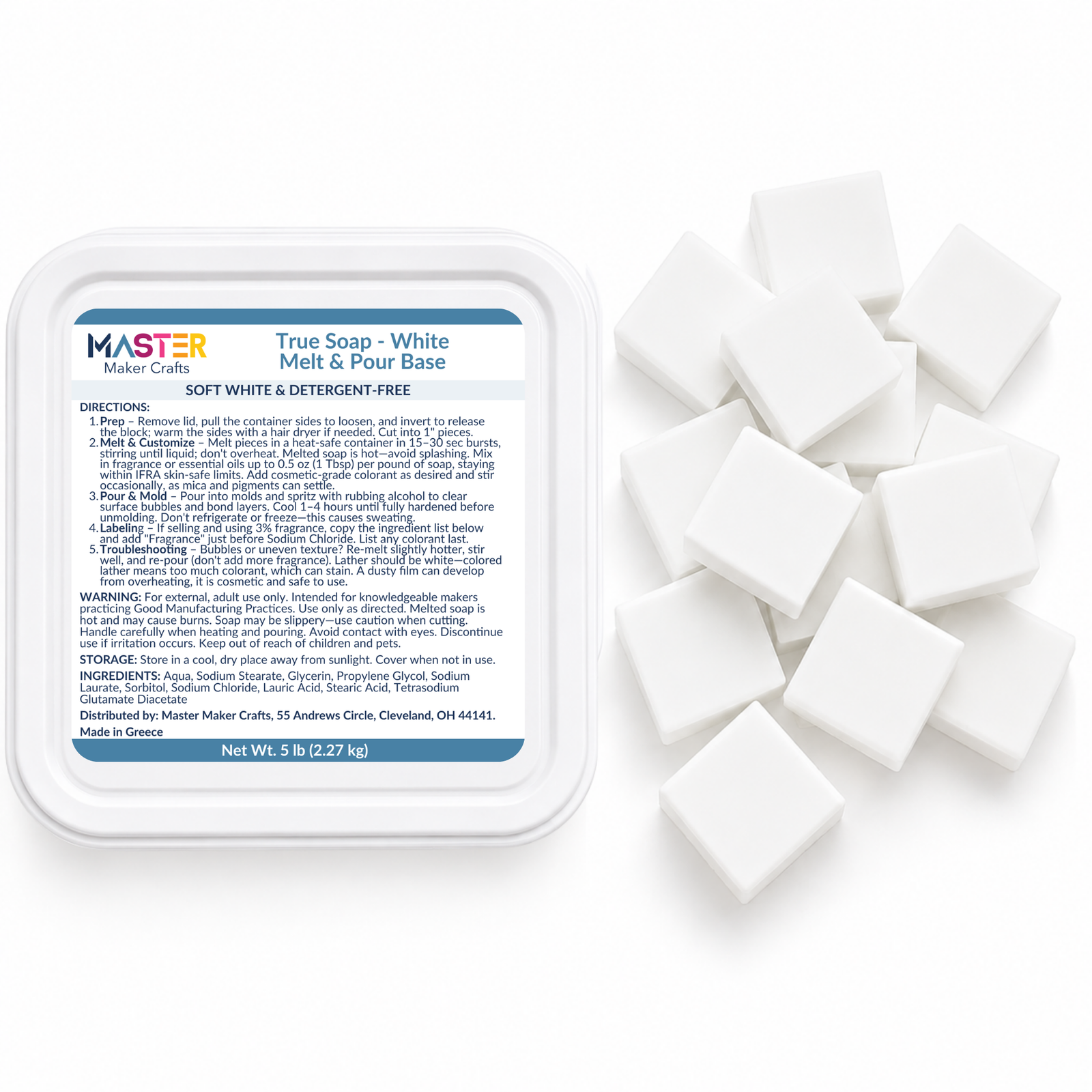 True Soap Melt & Pour Soap Base - White (5 lb Tub)