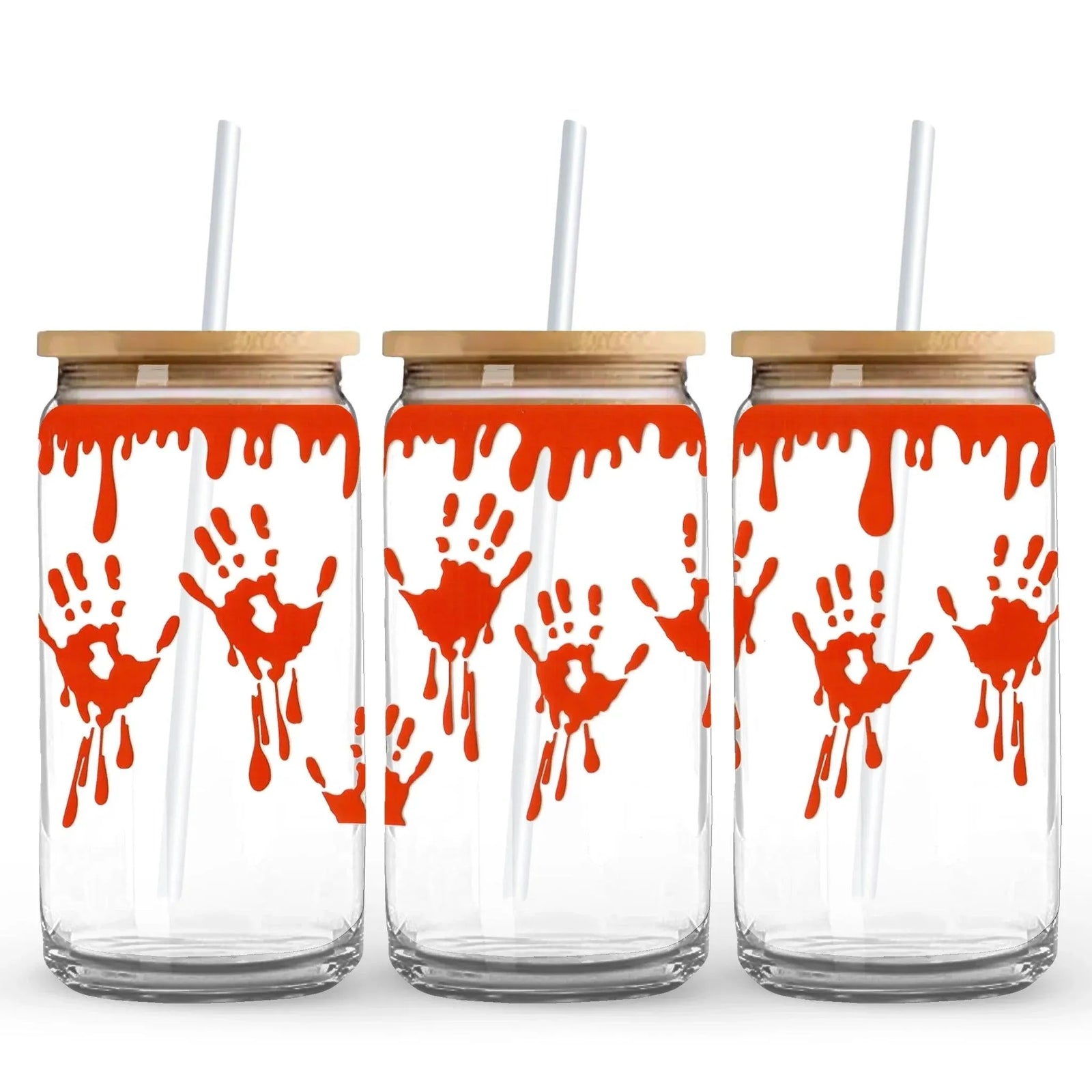 UV DTF Wrap - Blood Drip & Hand Prints - DIY Craft Warehouse