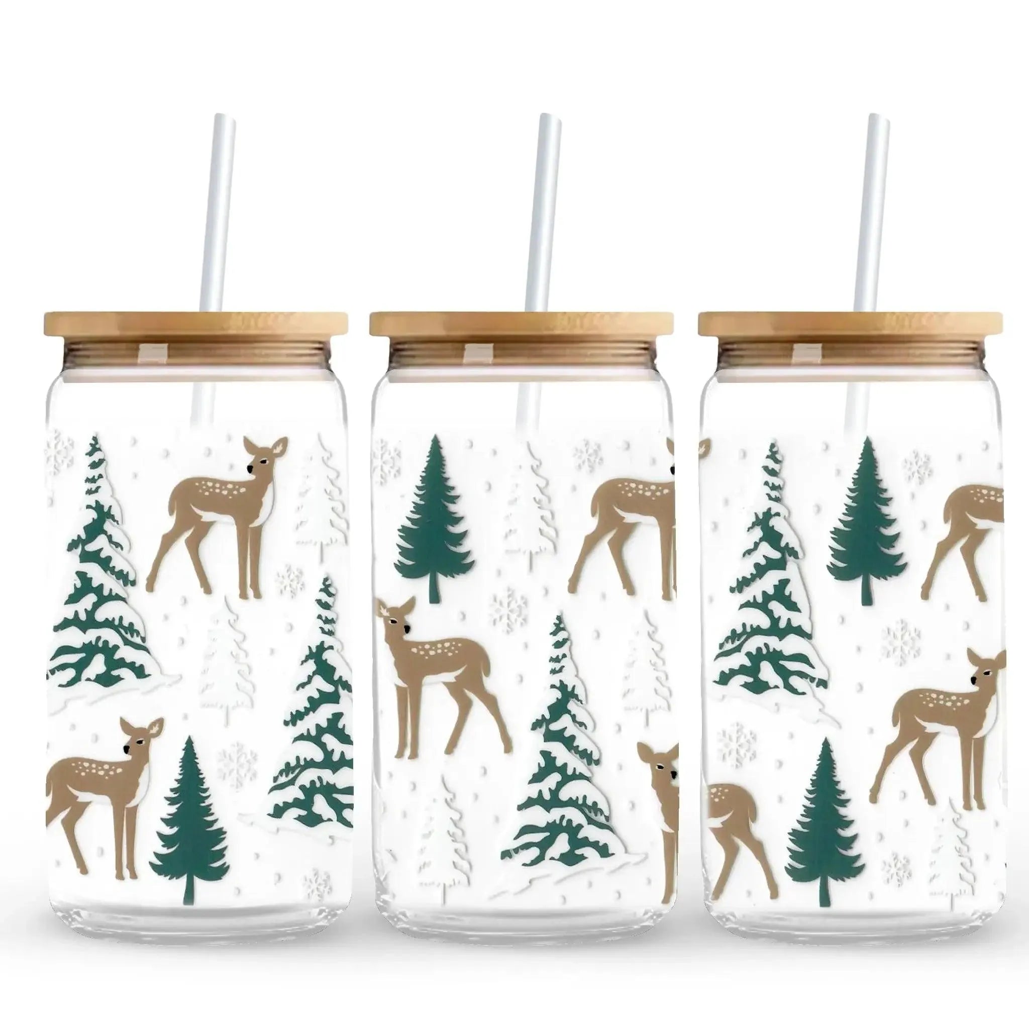 UV DTF Wrap - Christmas Trees & Deer - DIY Craft Warehouse DIY Craft Warehouse