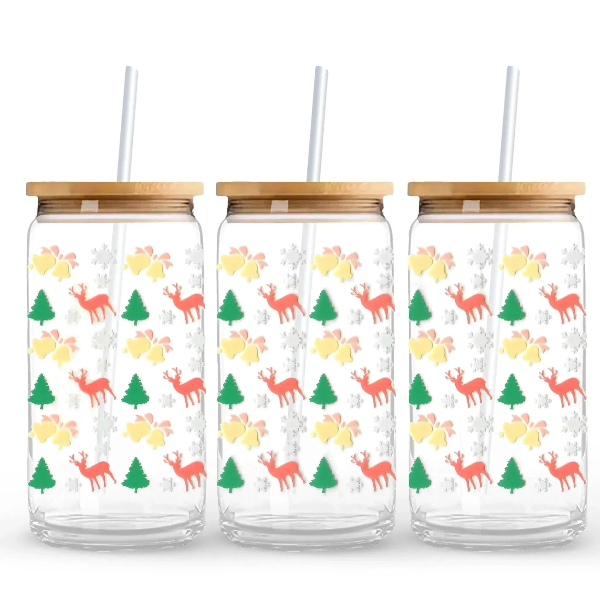 UV DTF Wrap - Christmas Trees, Deer & Bells - DIY Craft Warehouse DIY Craft Warehouse