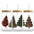 UV DTF Wrap - Gingham Christmas Trees - DIY Craft Warehouse DIY Craft Warehouse