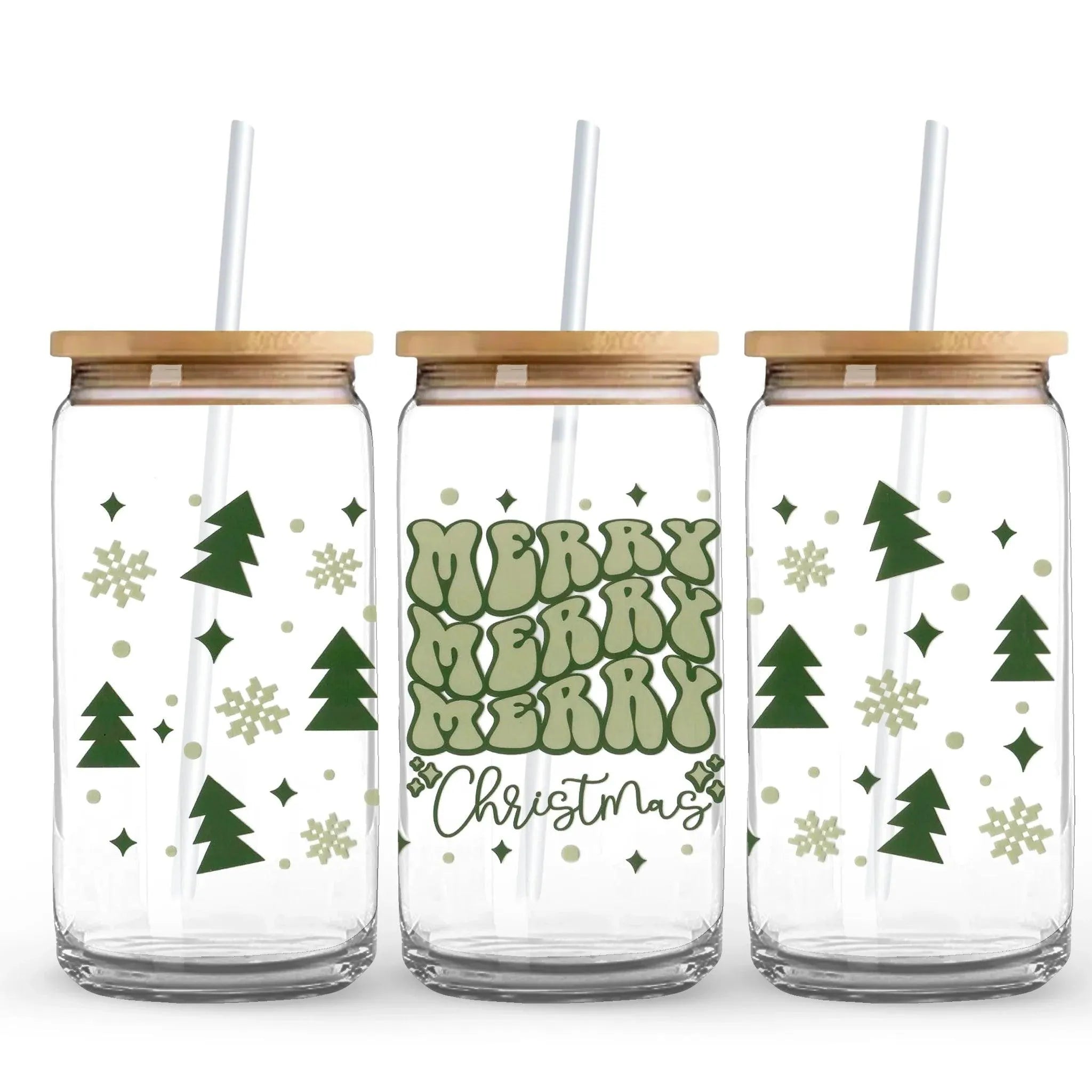 UV DTF Wrap - Merry Christmas Green - DIY Craft Warehouse DIY Craft Warehouse