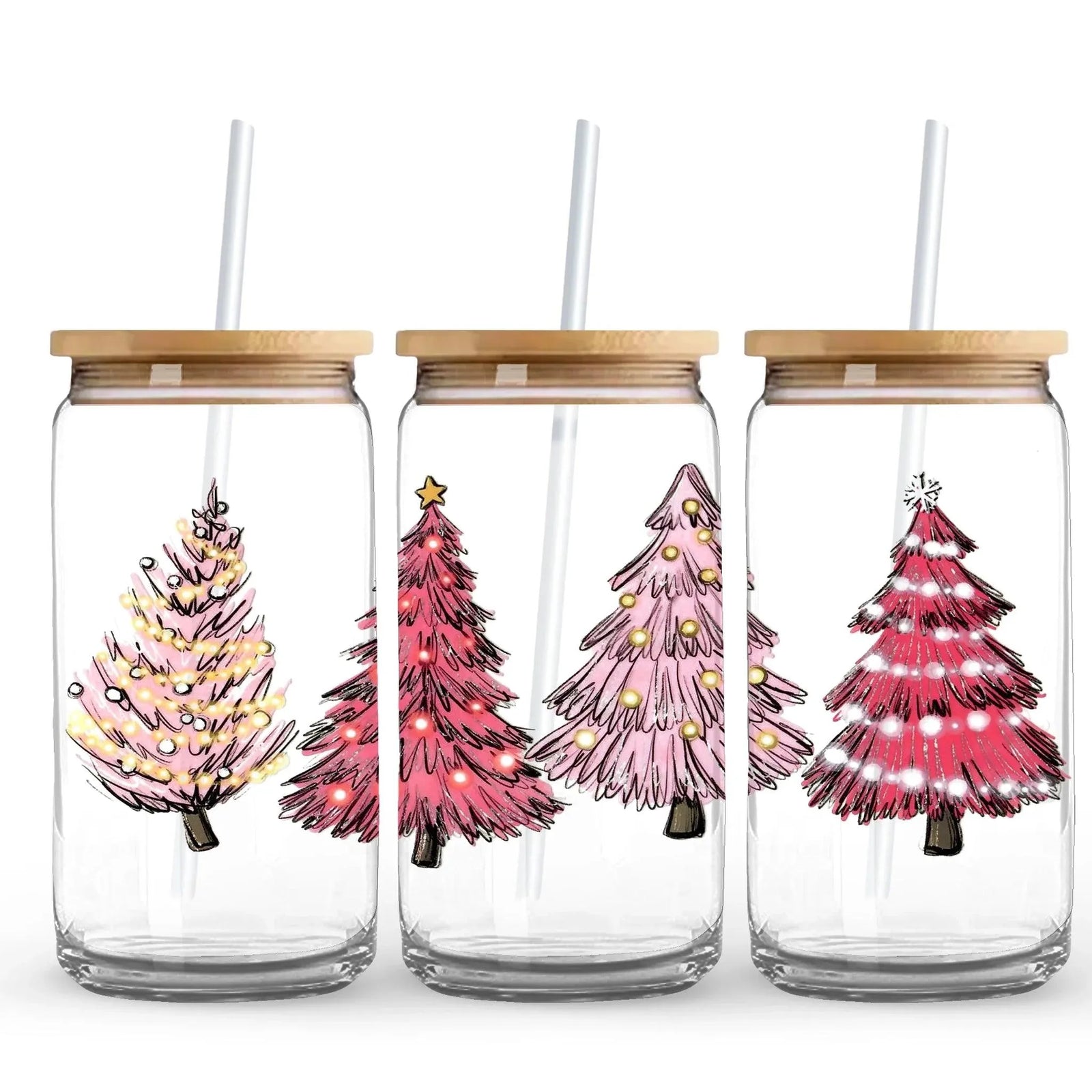 UV DTF Wrap - Modern Merry Pines - DIY Craft Warehouse