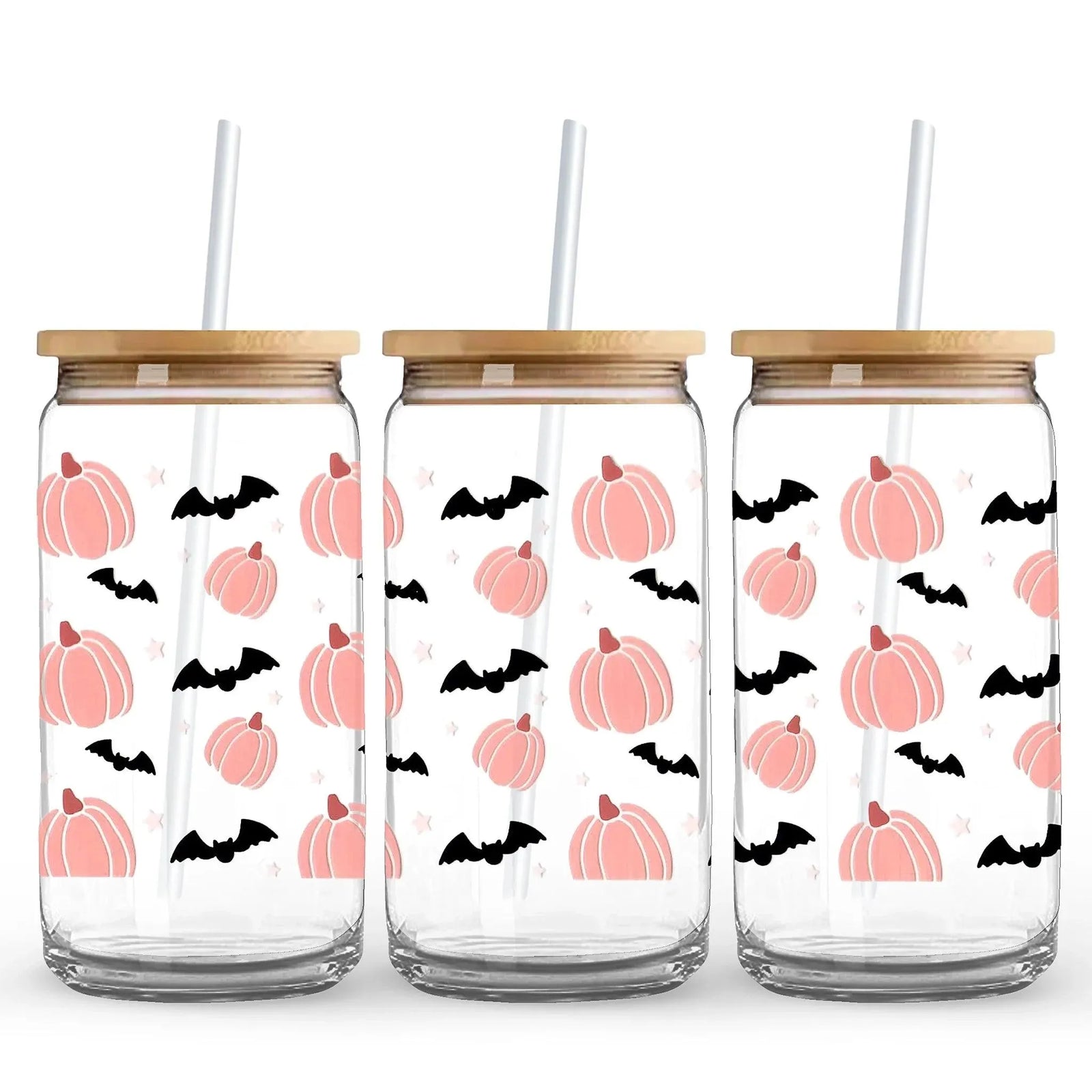 UV DTF Wrap - Pink Bats & Pumpkins - DIY Craft Warehouse