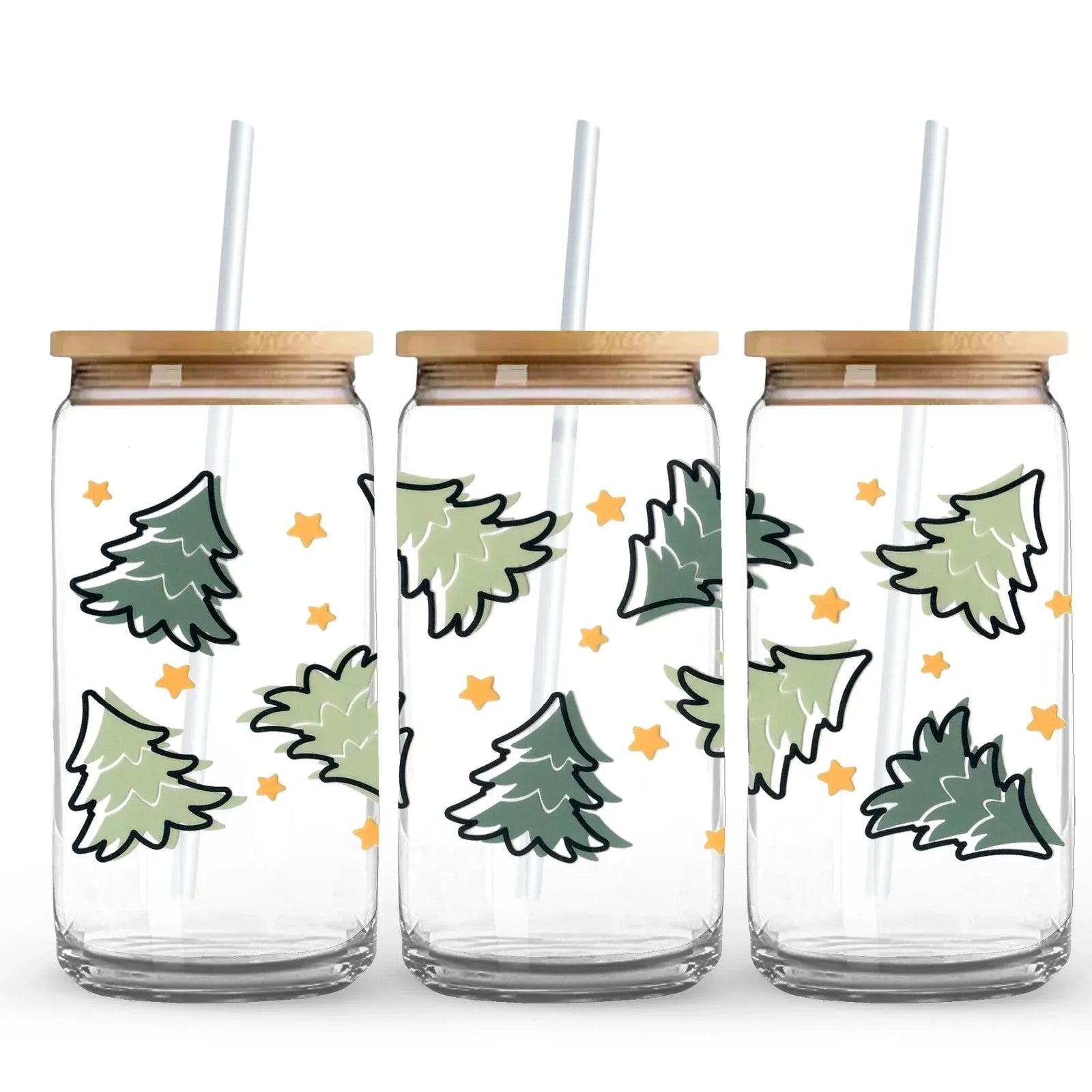 UV DTF Wrap - Winter Green Trees - DIY Craft Warehouse