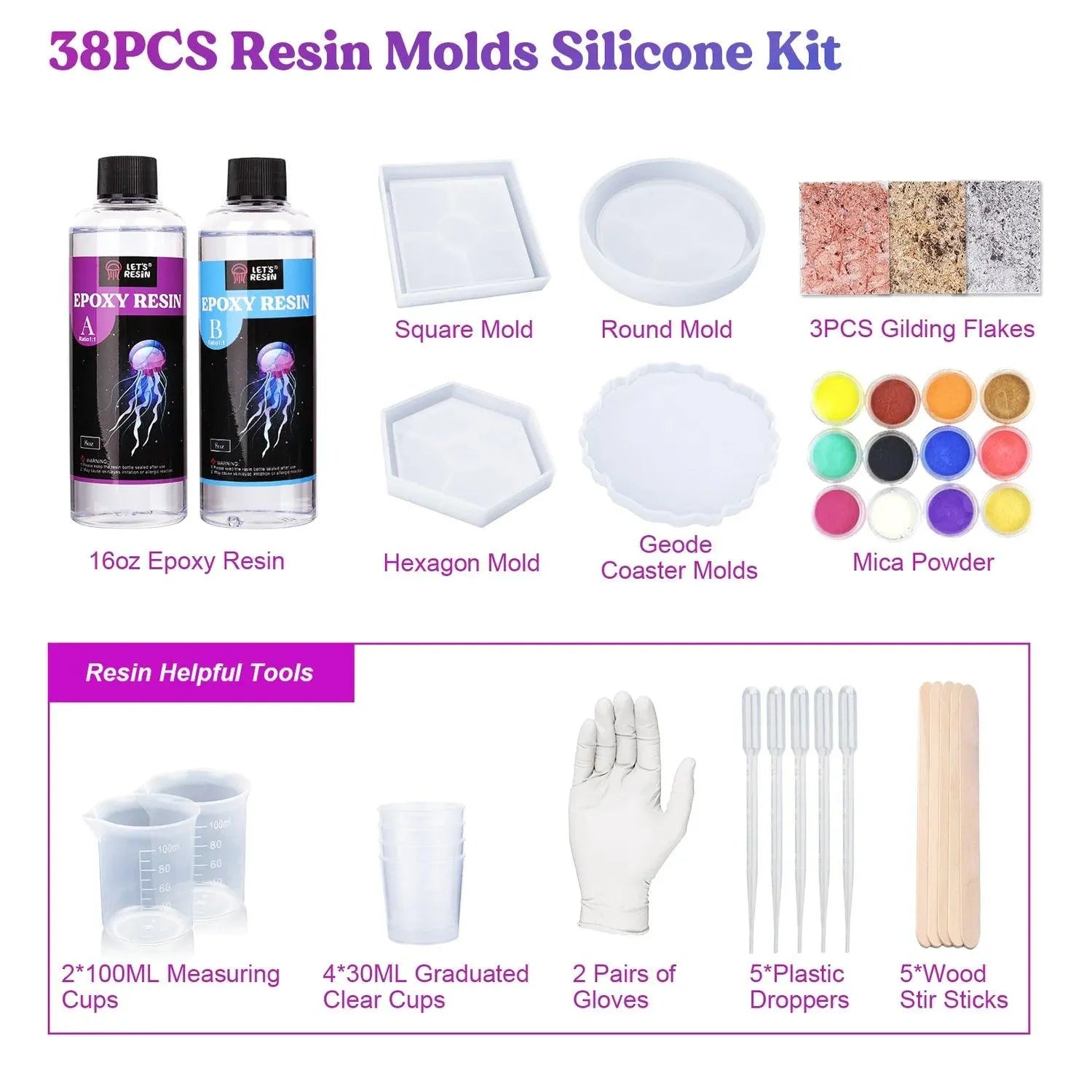 UV Resin Kit - Coasters - DIY Craft Warehouse