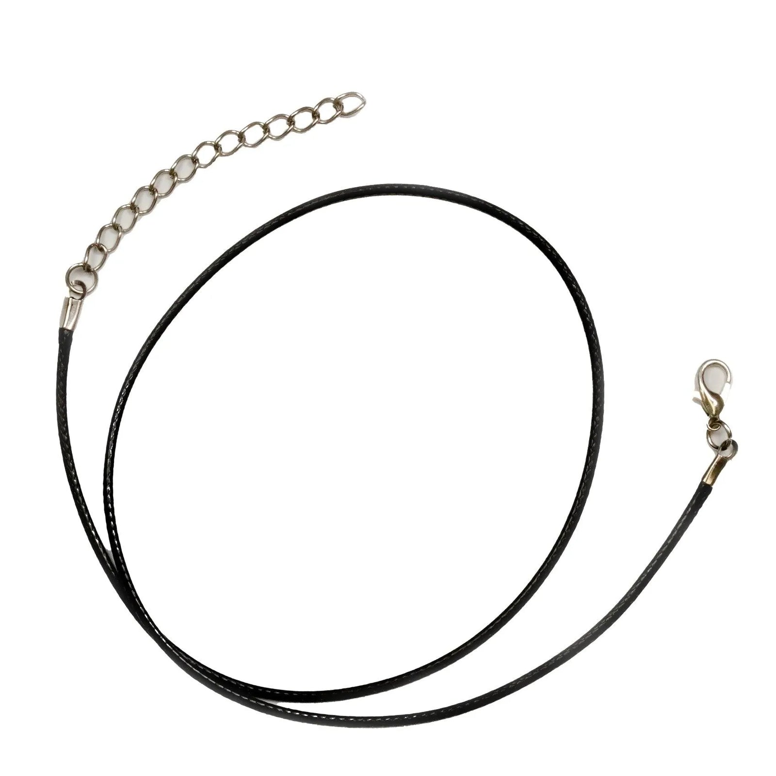 Wax Rope, Lobster Clasp & Extender Chain - Black - DIY Craft Warehouse