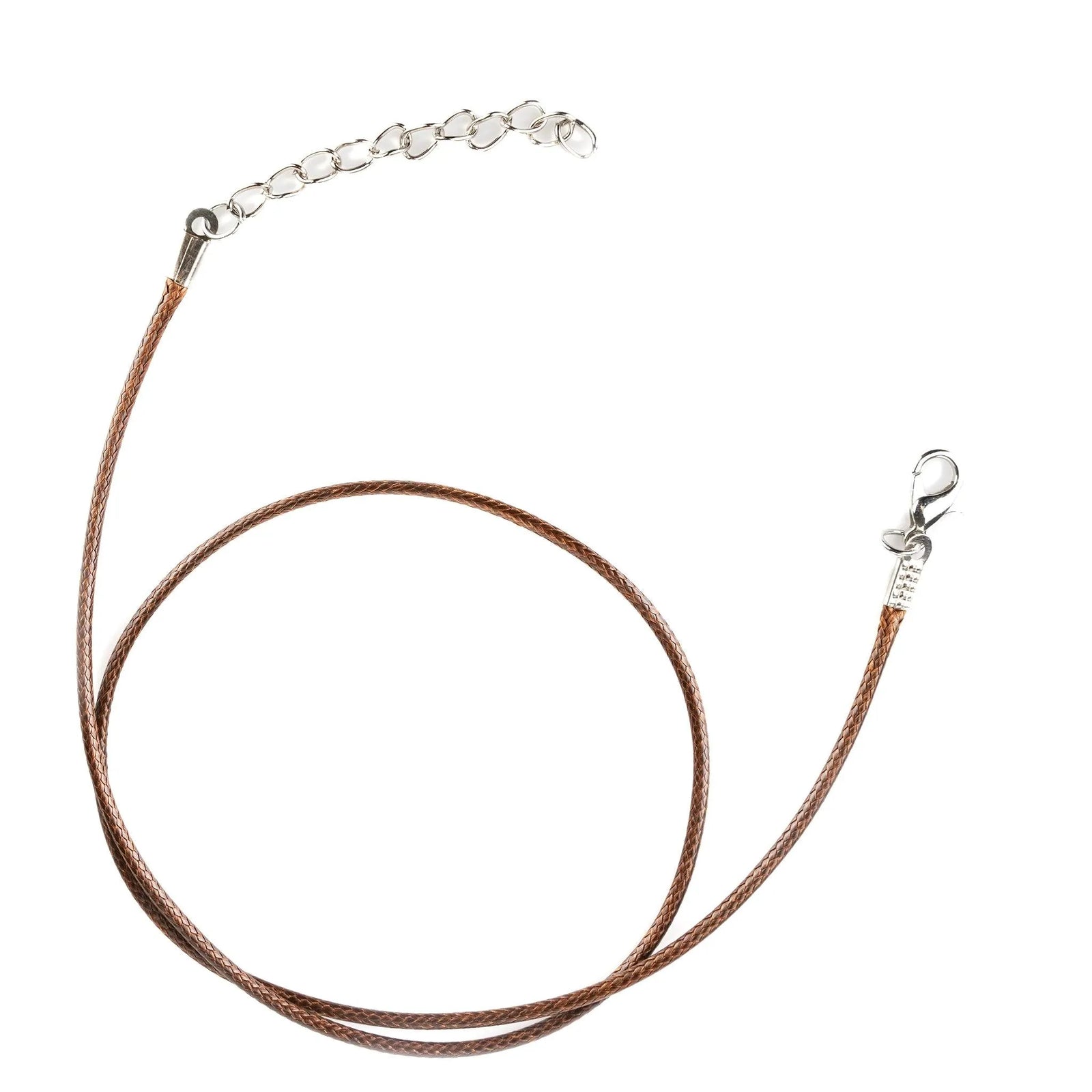 Wax Rope, Lobster Clasp & Extender Chain - Brown - DIY Craft Warehouse