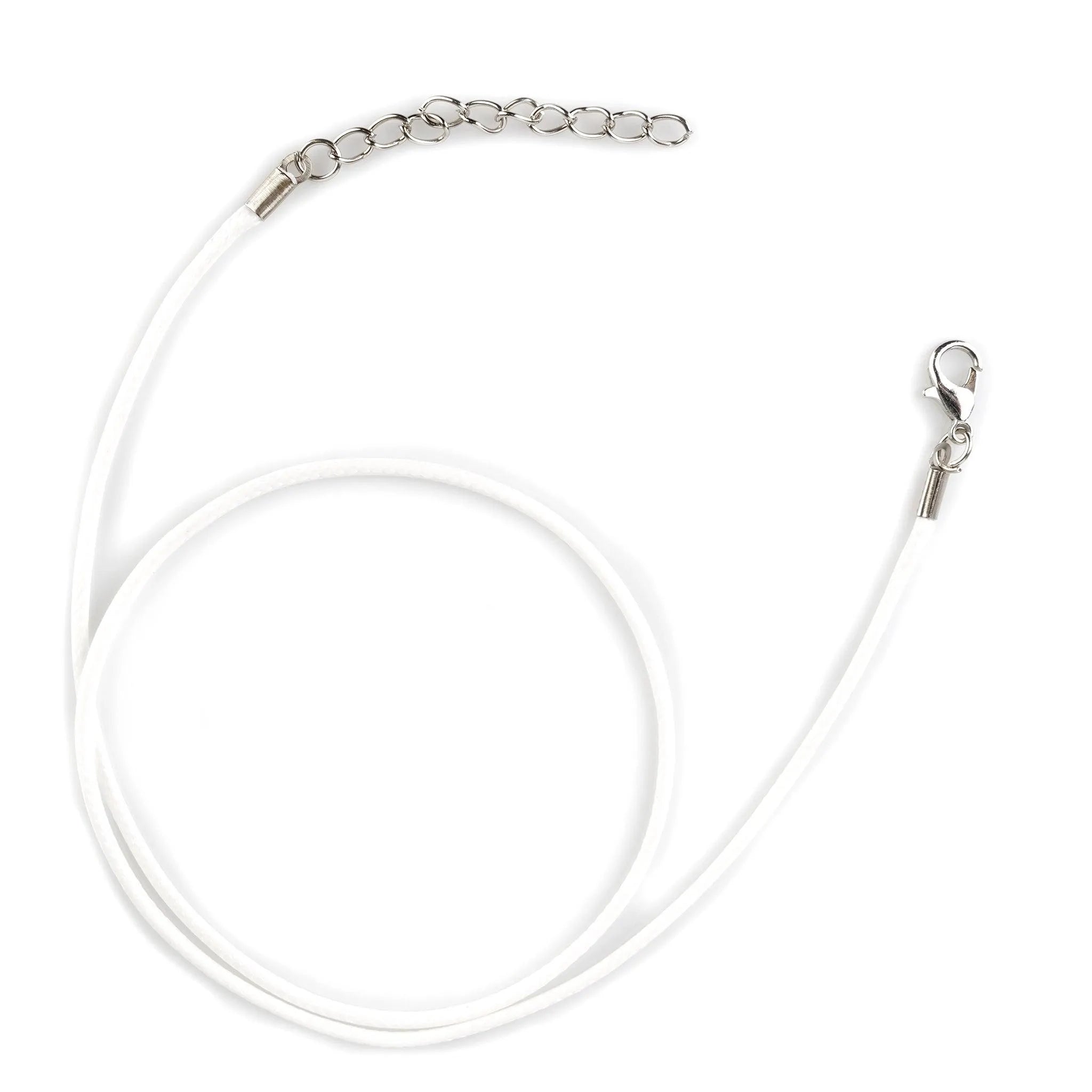 Wax Rope, Lobster Clasp & Extender Chain - White - DIY Craft Warehouse DIY Craft Warehouse
