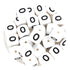 Master Maker Crafts white alphabet beads with black letter O, wholesale craft supplies Ohio DIY Craft Warehouse